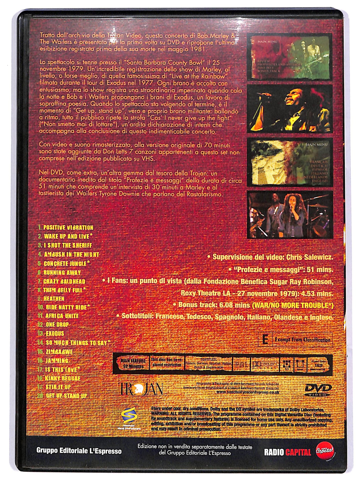 EBOND Bob Marley - The Legend Live EDITORIALE DVD D628657