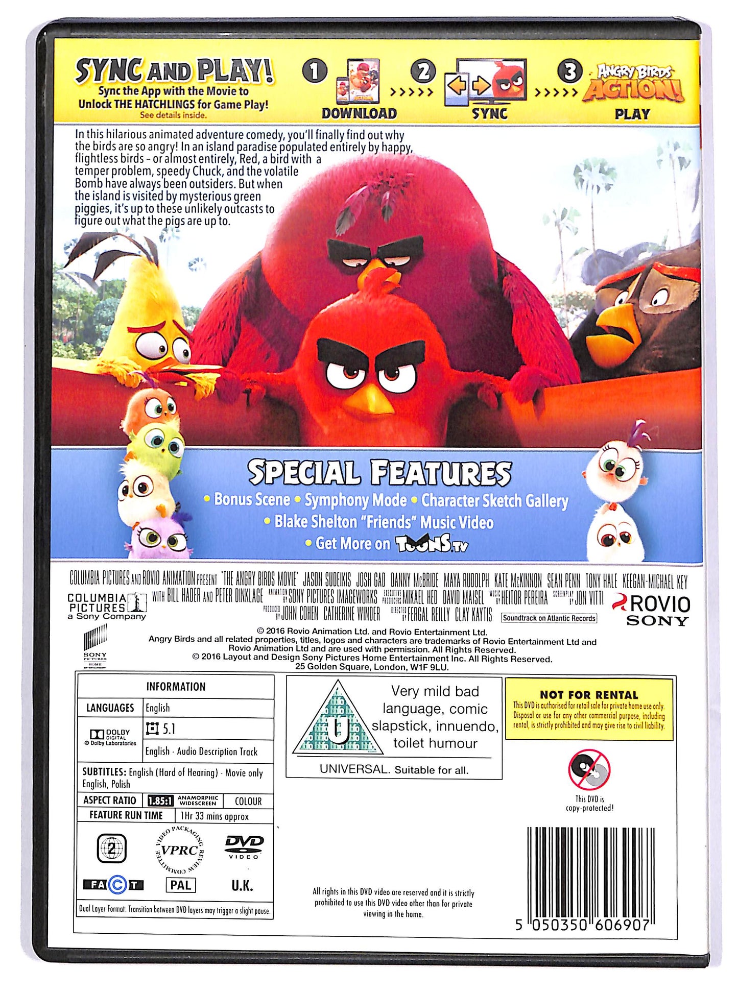 EBOND The Angry Birds Movie DVD D628715