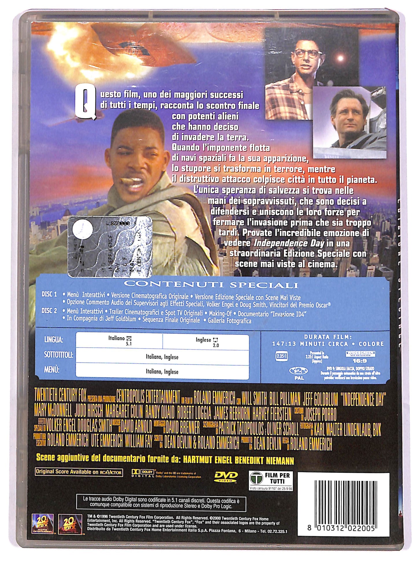 EBOND Indipendence Day EDIZIONE SPECIALE DVD D628821