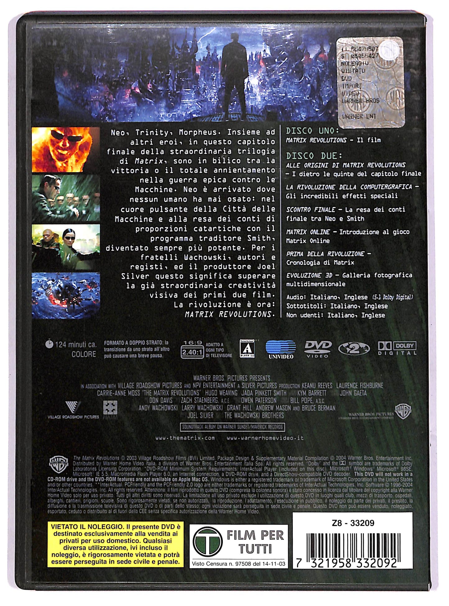 EBOND Matrix Revolutions DVD D628955