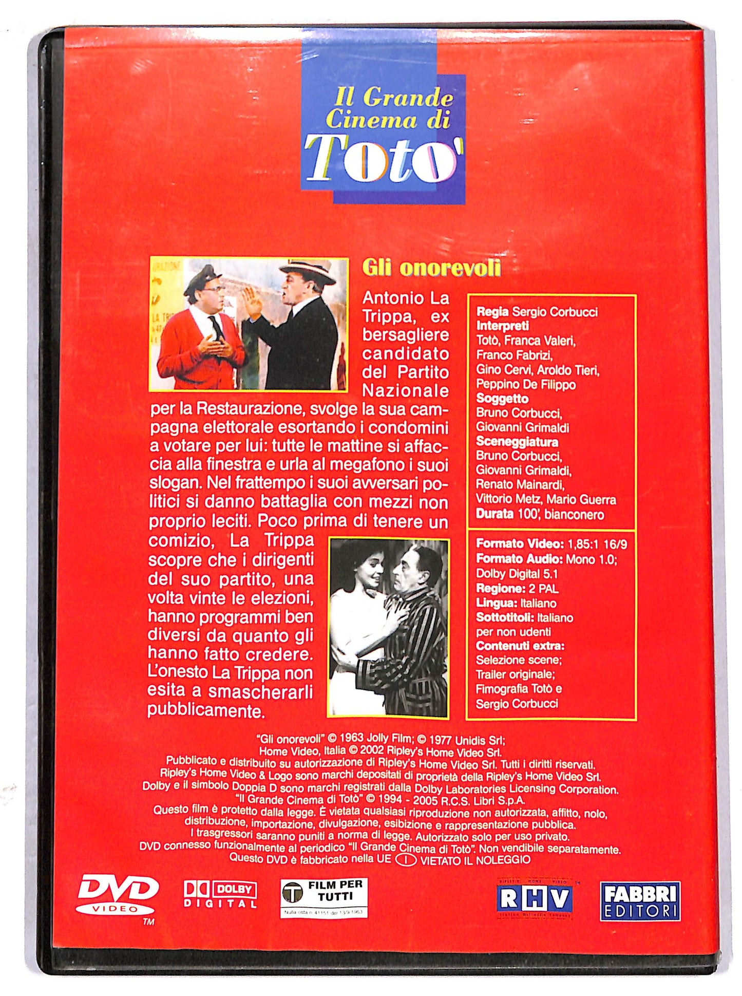 EBOND Il grande cinema di Toto Gli onorevoli  EDITORIALE DVD D629319