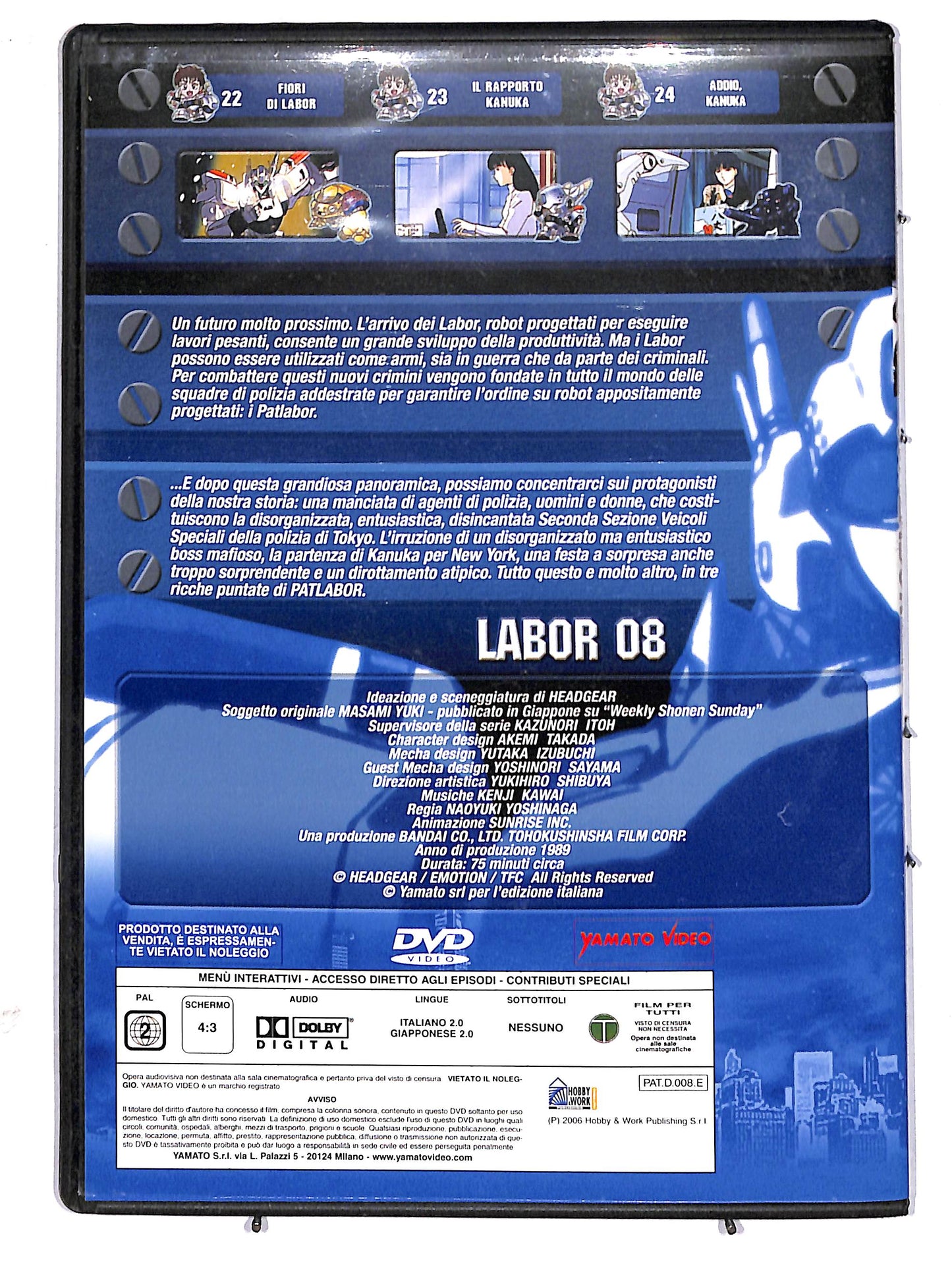 EBOND Patlabor - Vol 08 (La Serie TV)  EDITORIALE DVD D629352