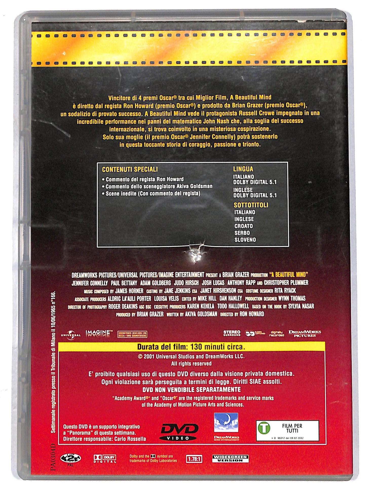 EBOND A Beautiful Mind  EDITORIALE DVD D629663