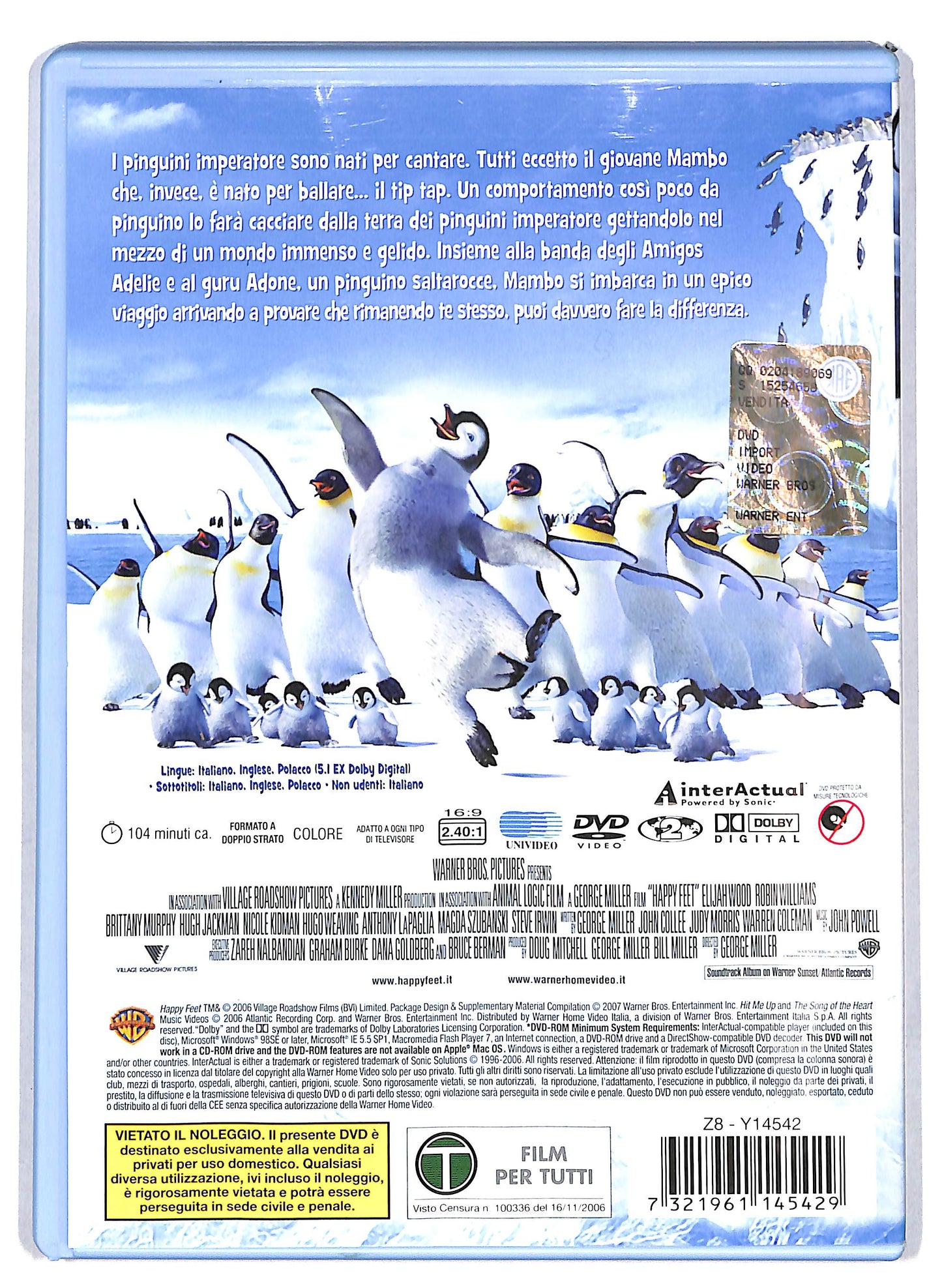 EBOND Happy feet  Edizione disco singolo DVD D629914