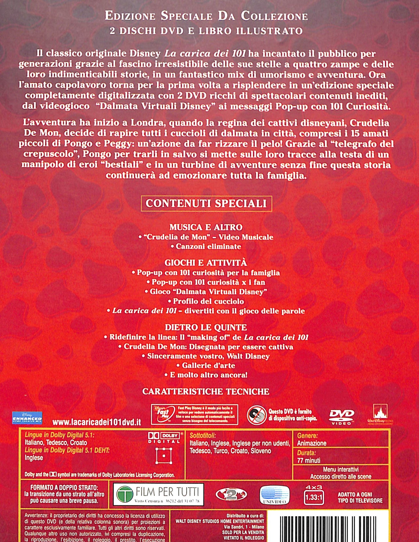 EBOND La carica dei 101 (2 dvd+Libro illustrato)STEELBOOK DVD D630102