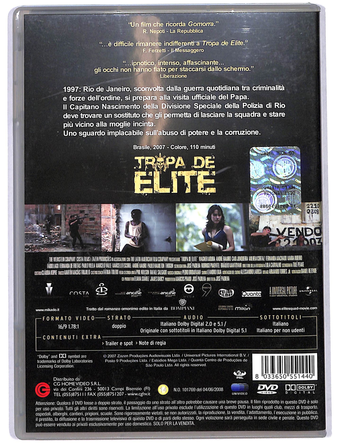 EBOND Tropa de Elite DVD D630134