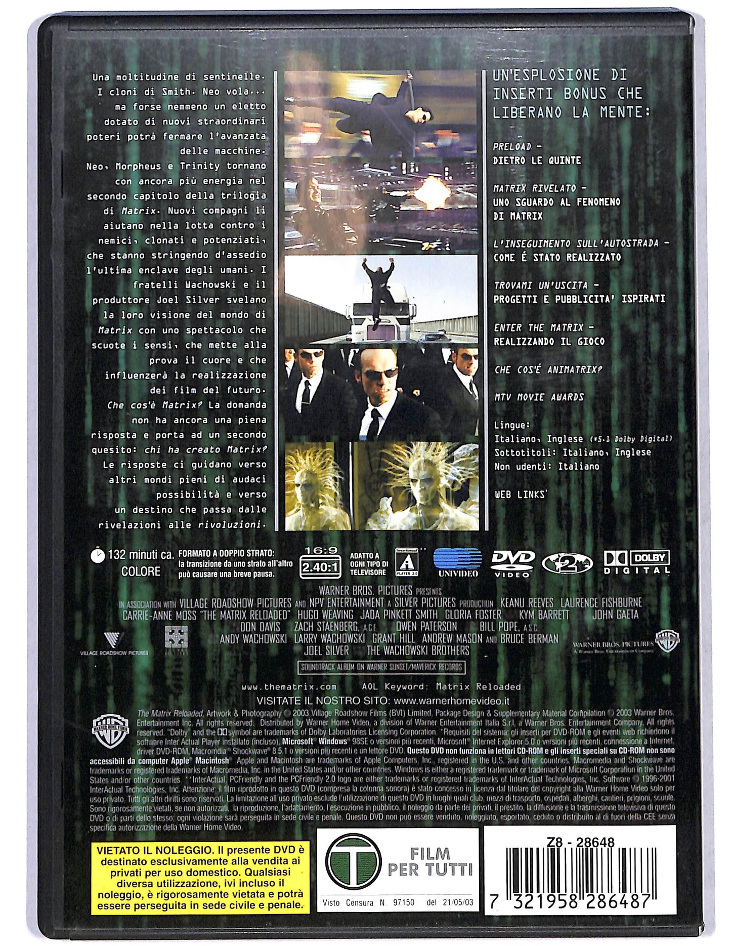 EBOND Matrix Reloaded DVD D630146