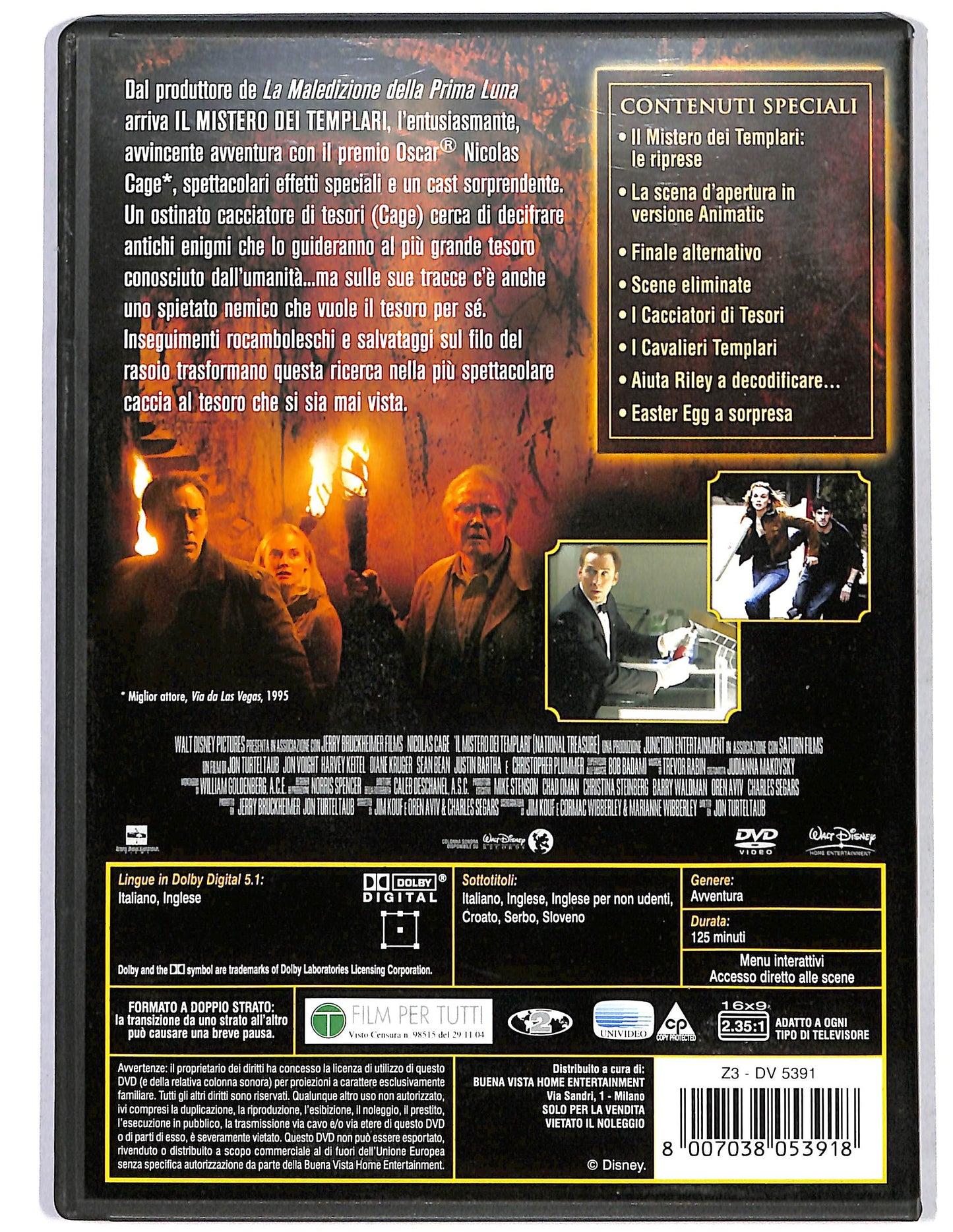 EBOND Il mistero dei Templari National Treasure DVD D630224