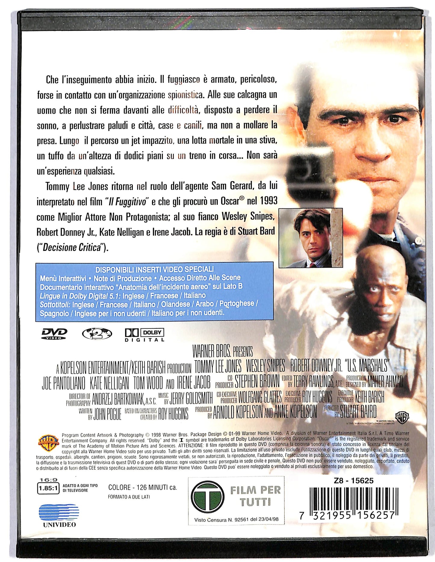 EBOND U.S. Marshals-Caccia senza tregua Snapper DVD D630348