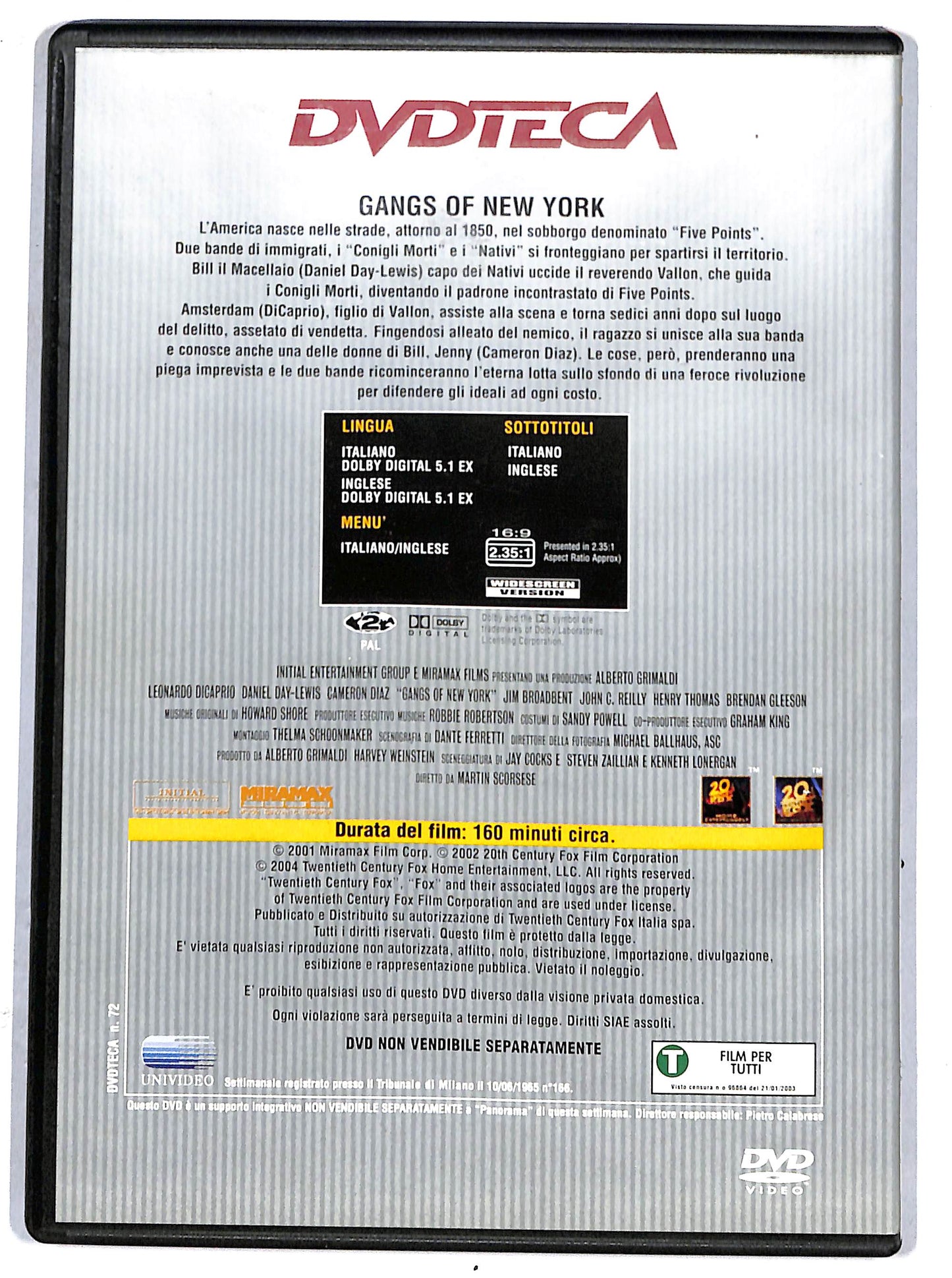 EBOND Gangs of New York  EDITORIALE DVD D630438