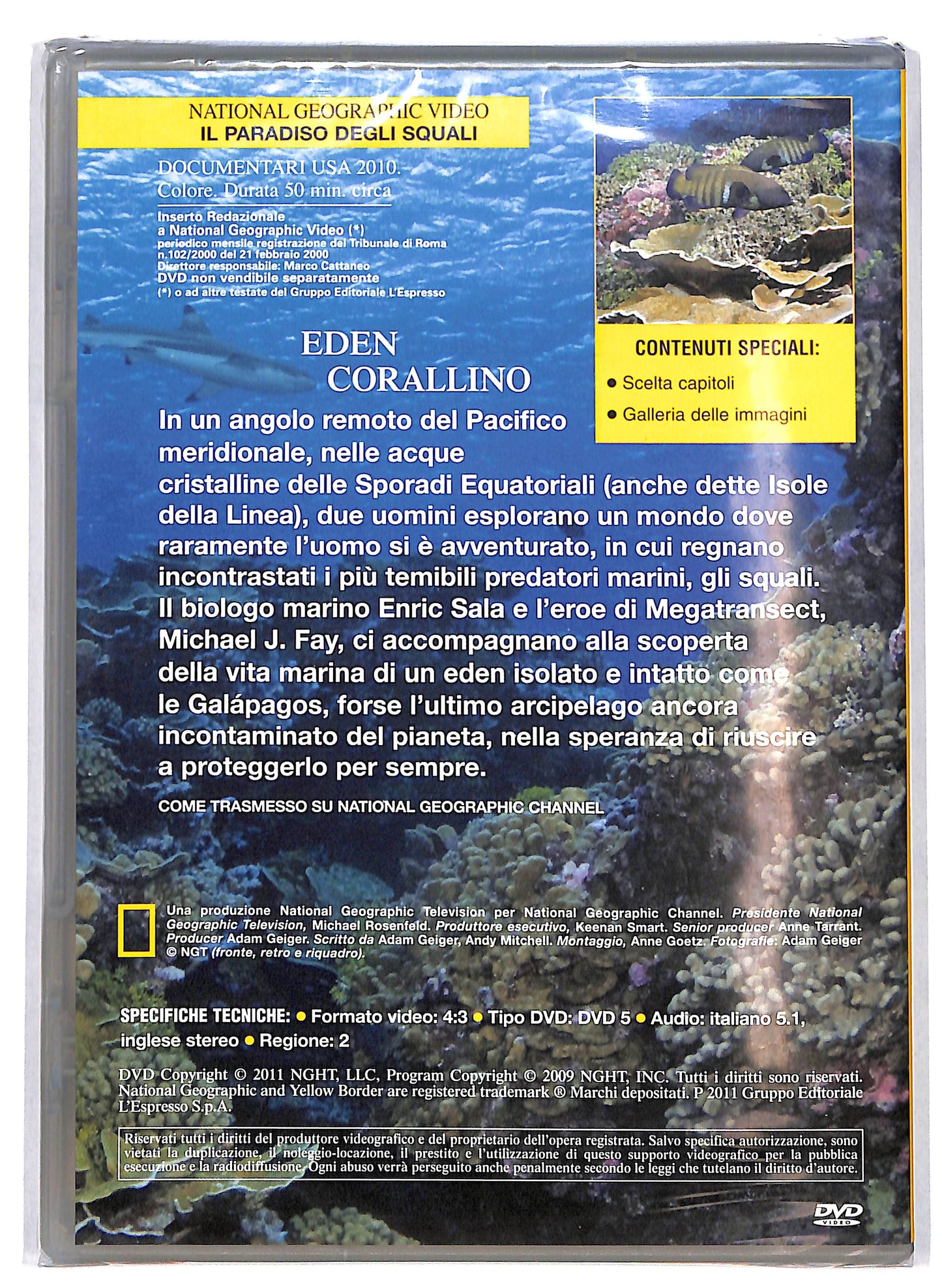 EBOND National geographic Il paradiso degli squali  Vol. 97  EDITORIALE DVD D630511