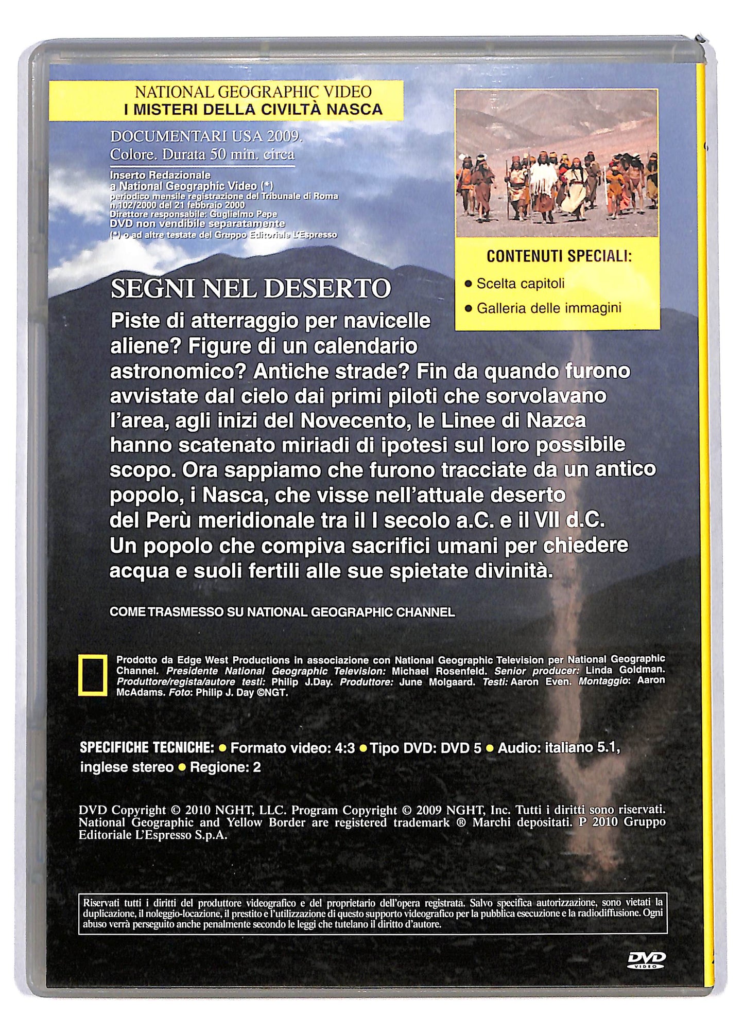 EBOND National geographic I misteri della civilta Nasca Vol. 86  EDITORIALE DVD D630529