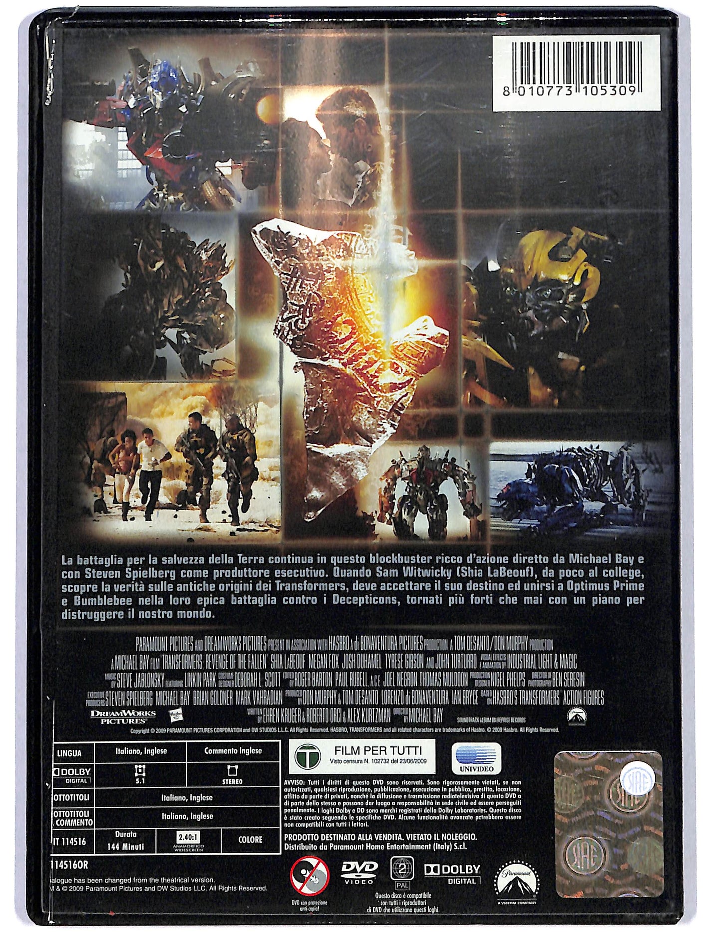 EBOND Transformers La vendetta del caduto DVD D631208