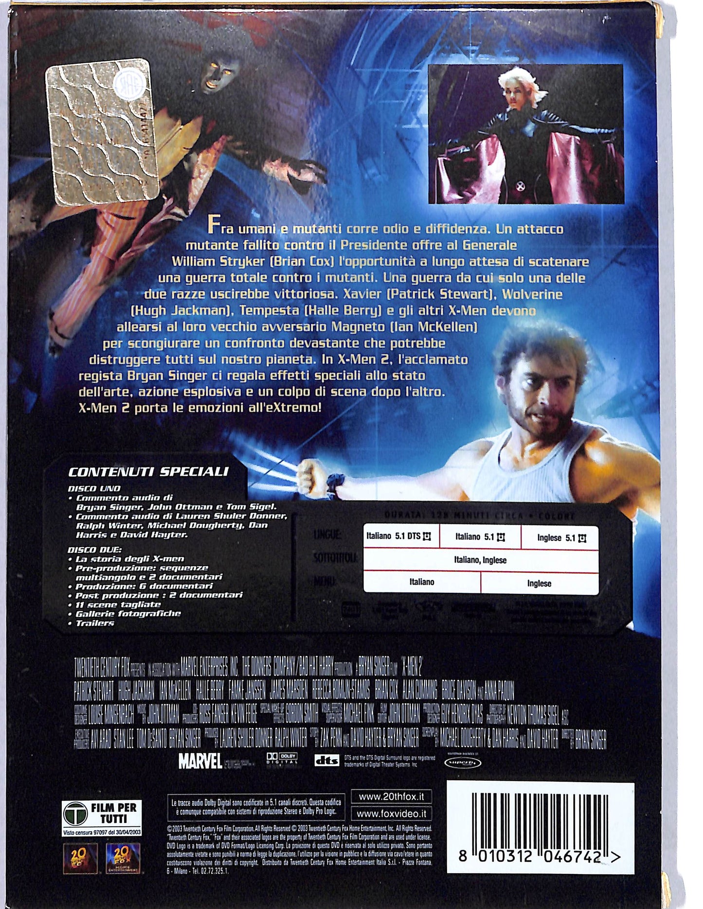 EBOND x-men 2 (2 Dischi) DVD D631215