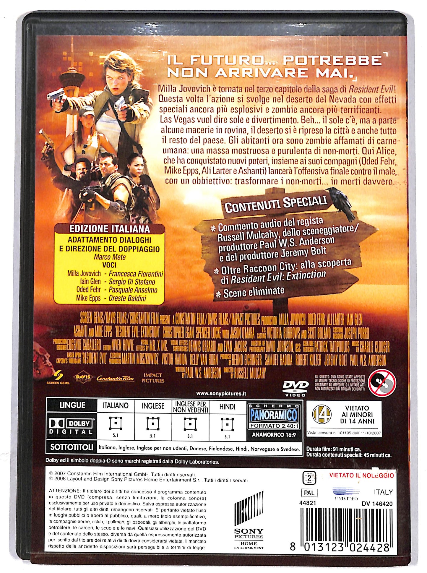 EBOND resident evil extinction DVD D631539