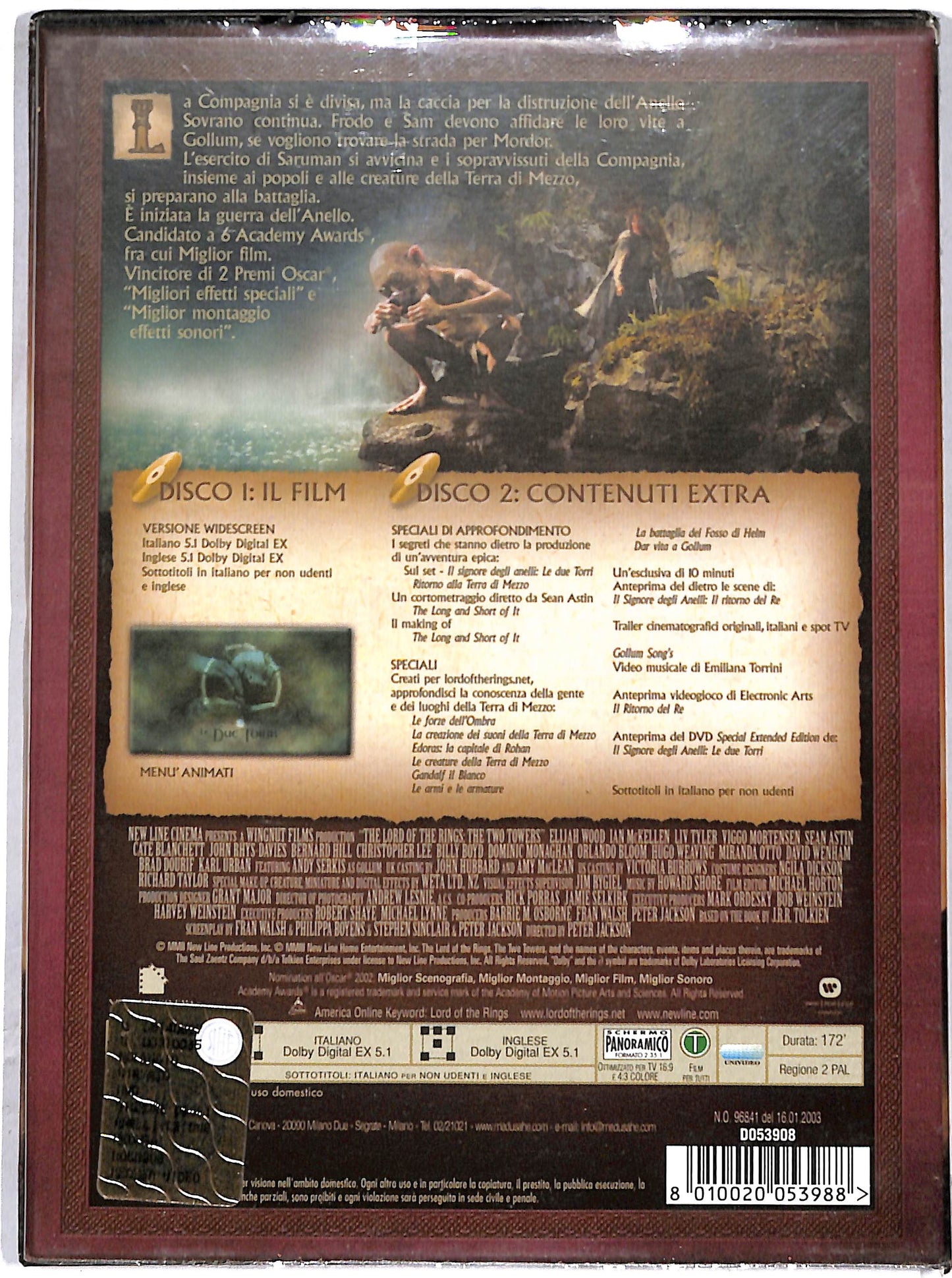 EBOND il signore degli anelli le due torri DIGIPACK DVD D631554