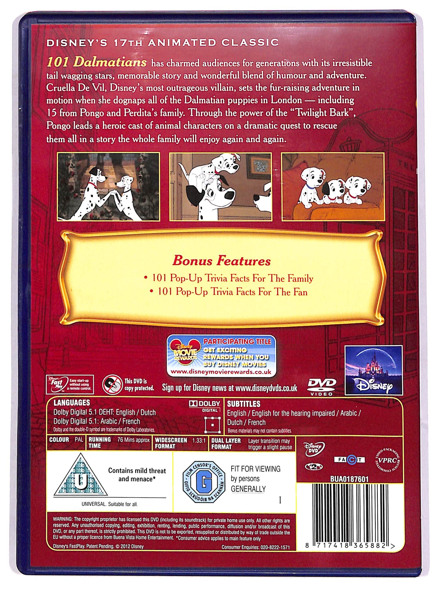 EBOND 101 Dalmatians DVD D631655