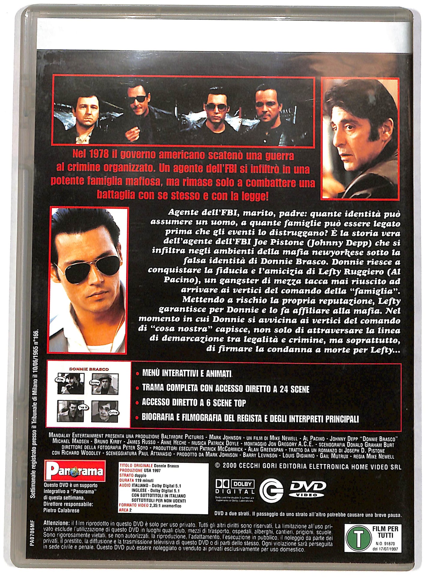 EBOND Donnie Brasco - Un uomo diviso in due (Mafia Movies)  EDITORIALE  DVD D631961