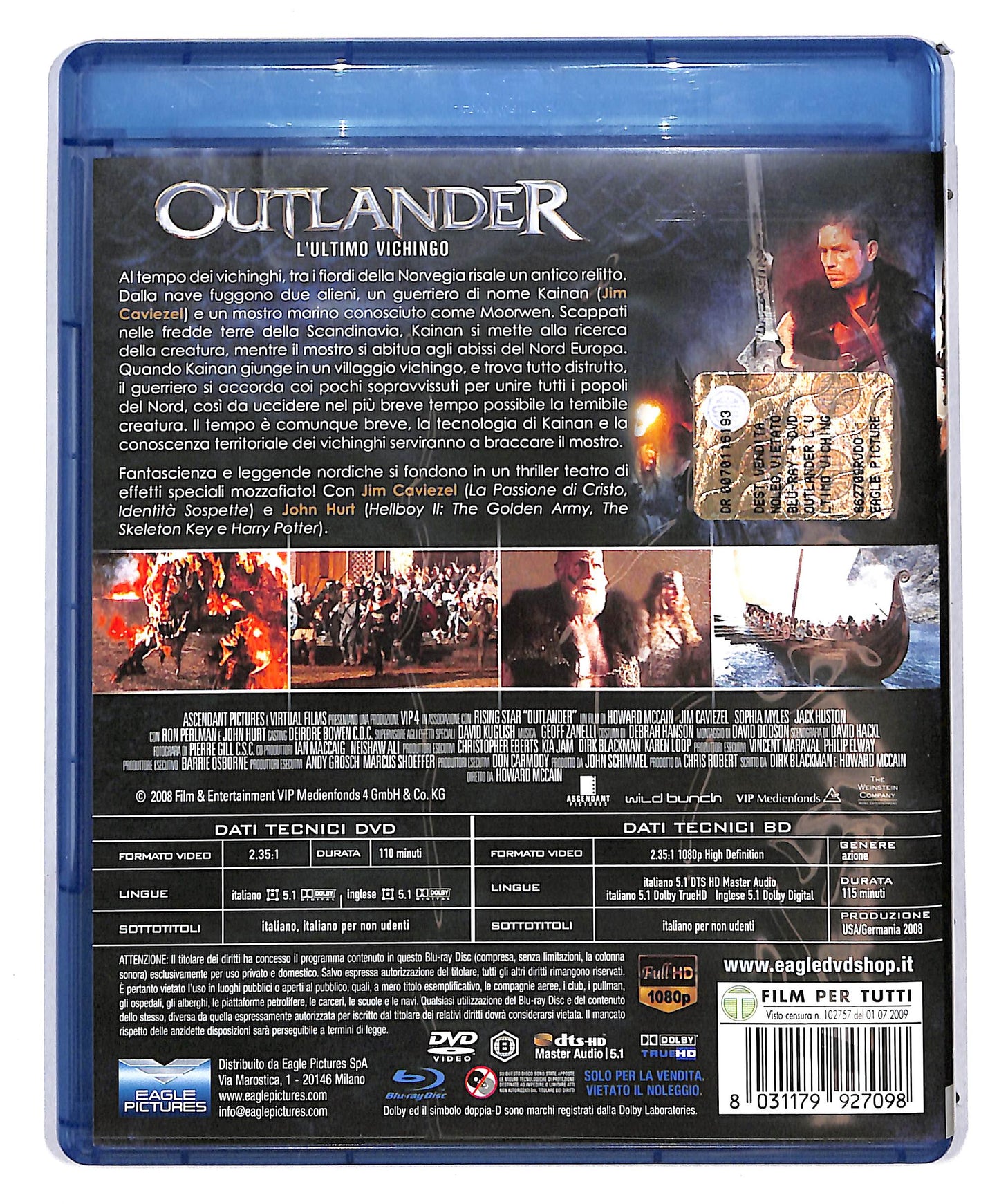 EBOND Outlander - L'ultimo vichingo + DVD BLURAY D632112