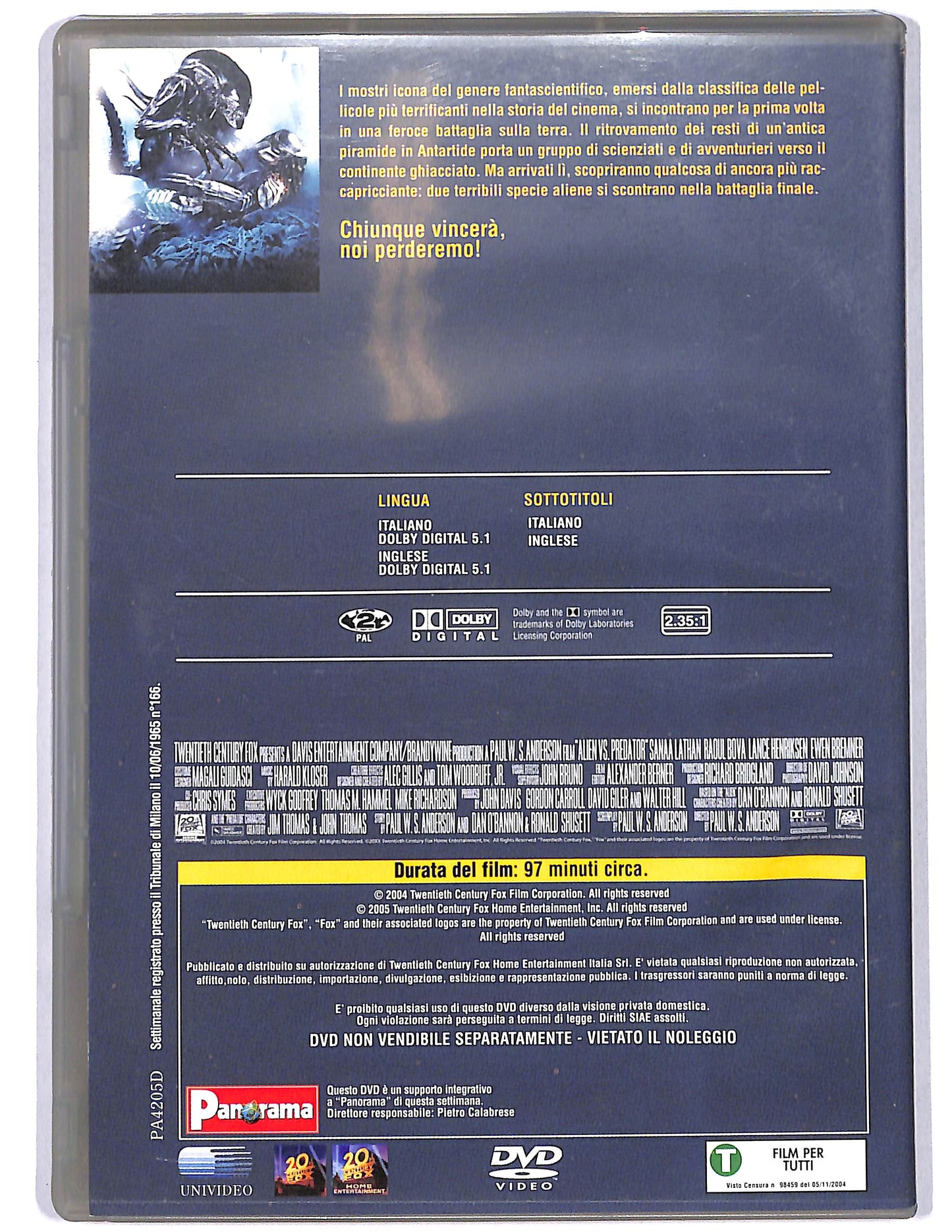 EBOND Alien vs Predator  EDITORIALE DVD D632407