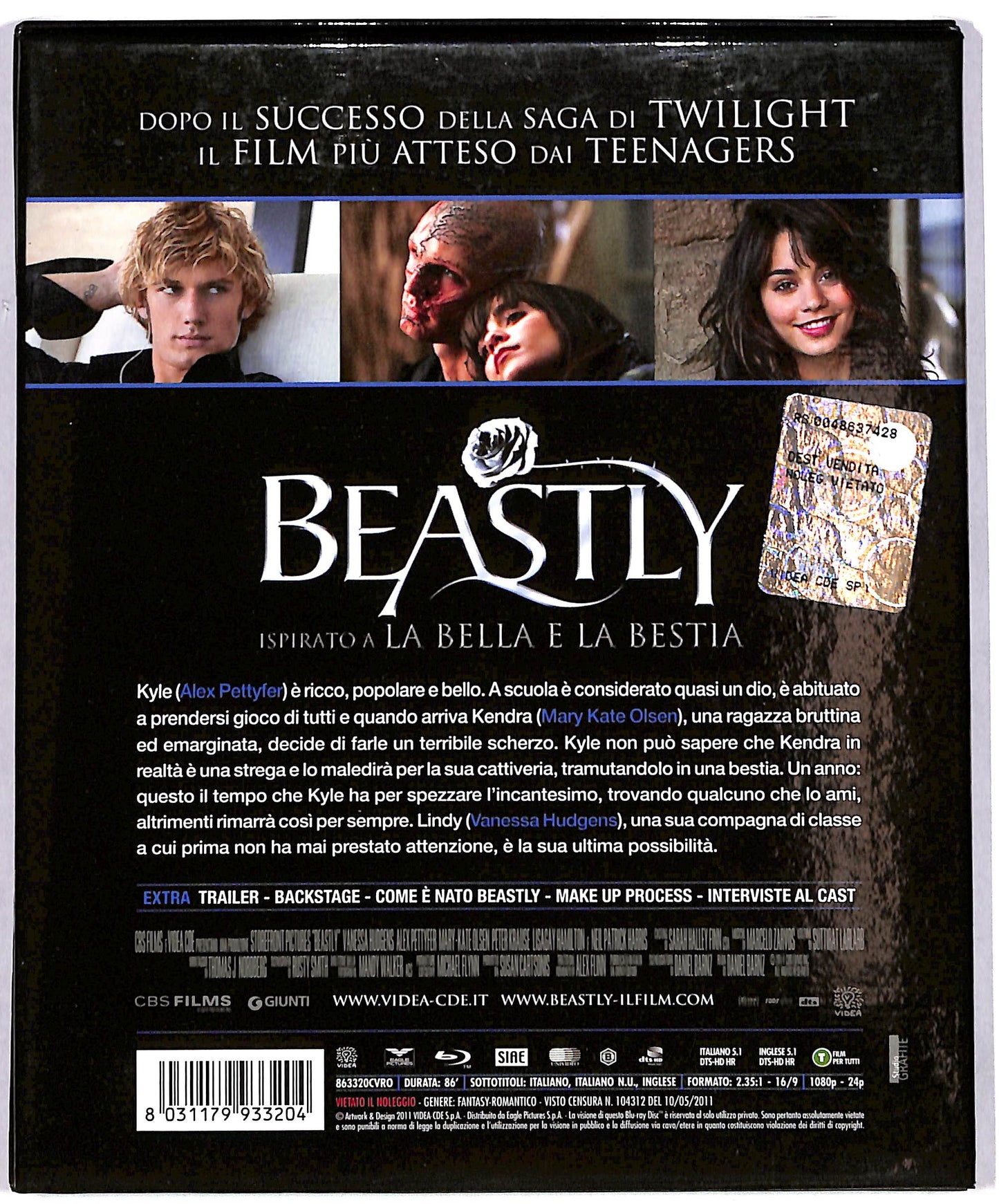 EBOND Beastly Digipack Lenticular BLURAY D635142