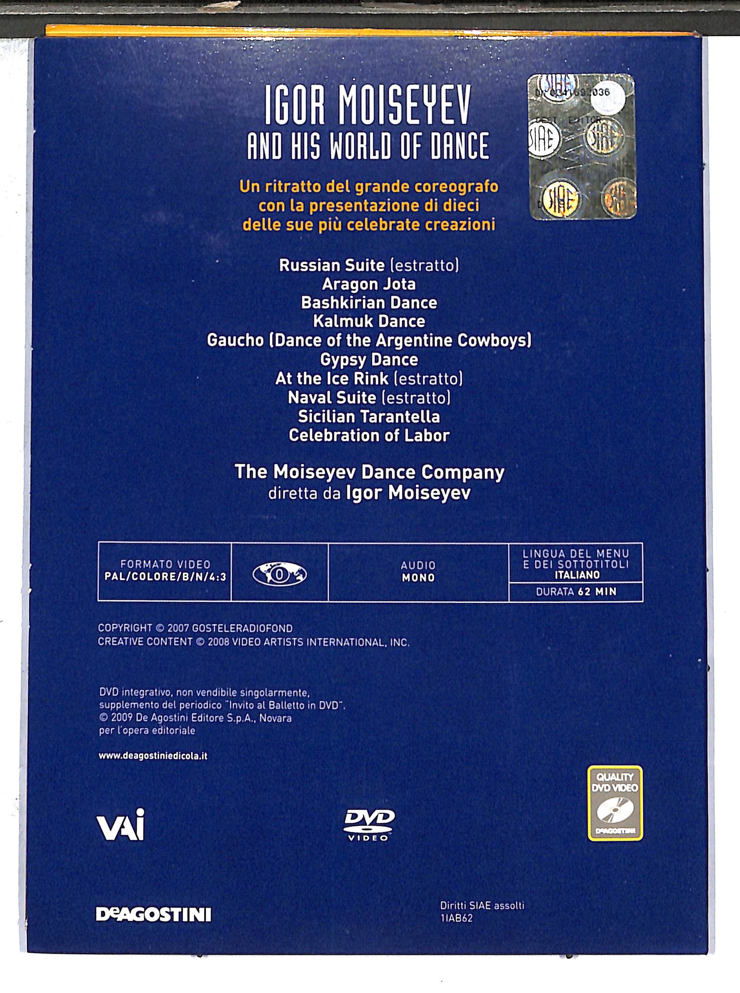 EBOND igor moiseyev and his world of dance vol 62  EDITORIALE DVD D635335