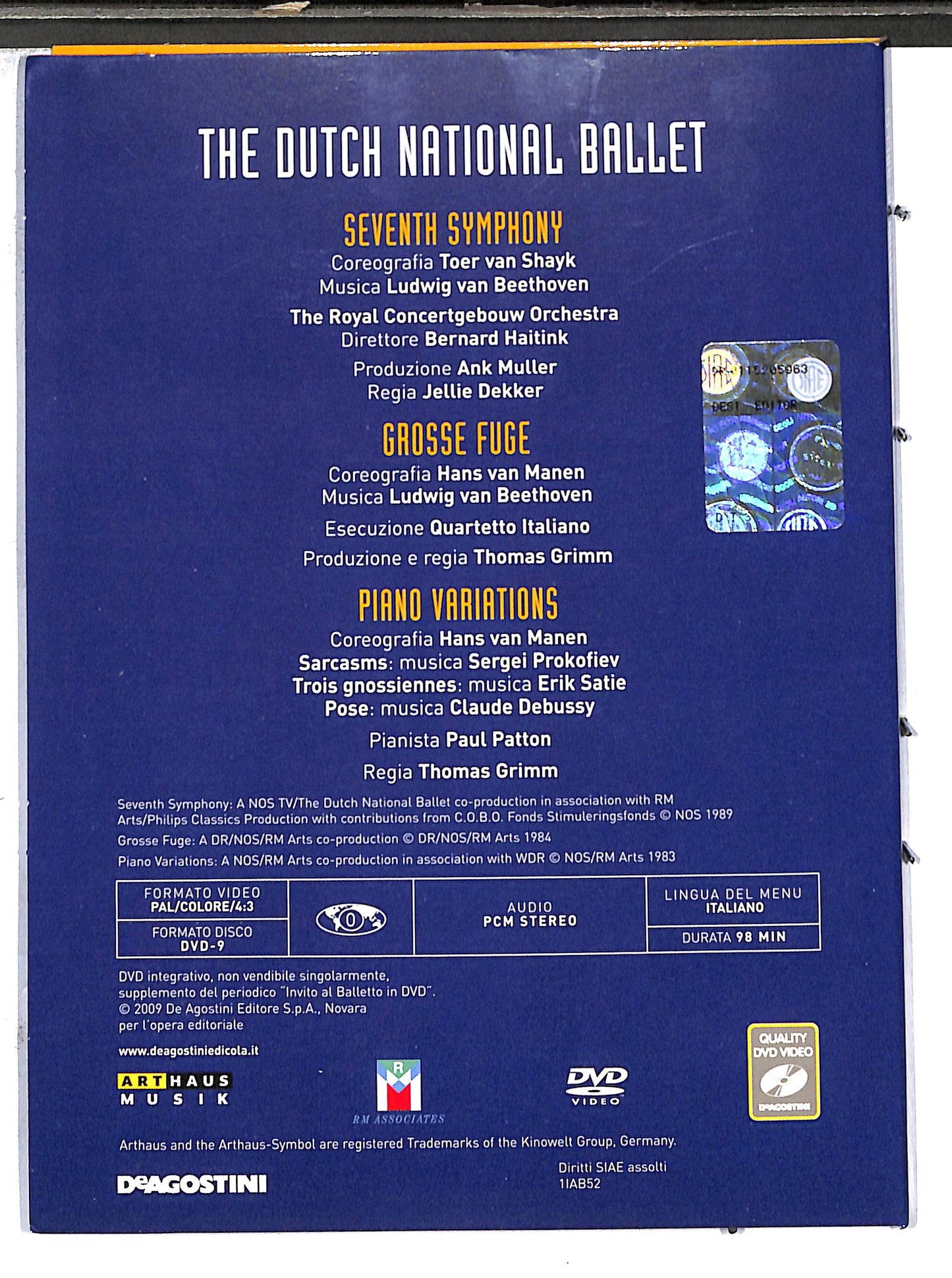 EBOND the dutch national ballet vol 52  EDITORIALE DVD D635340