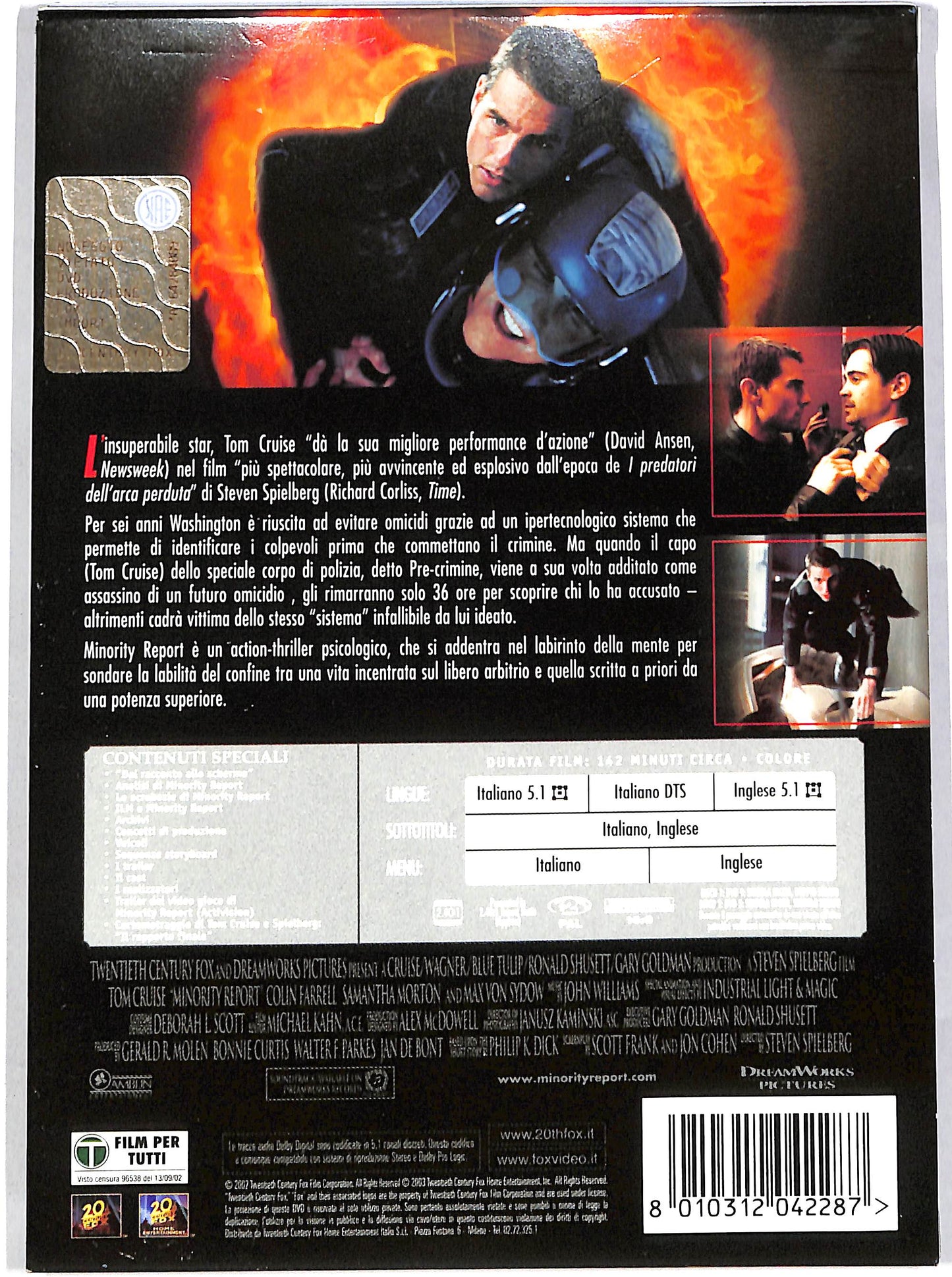 EBOND Minority Report  EDIZIONE SPECIALE 2 DVD DVD D636153