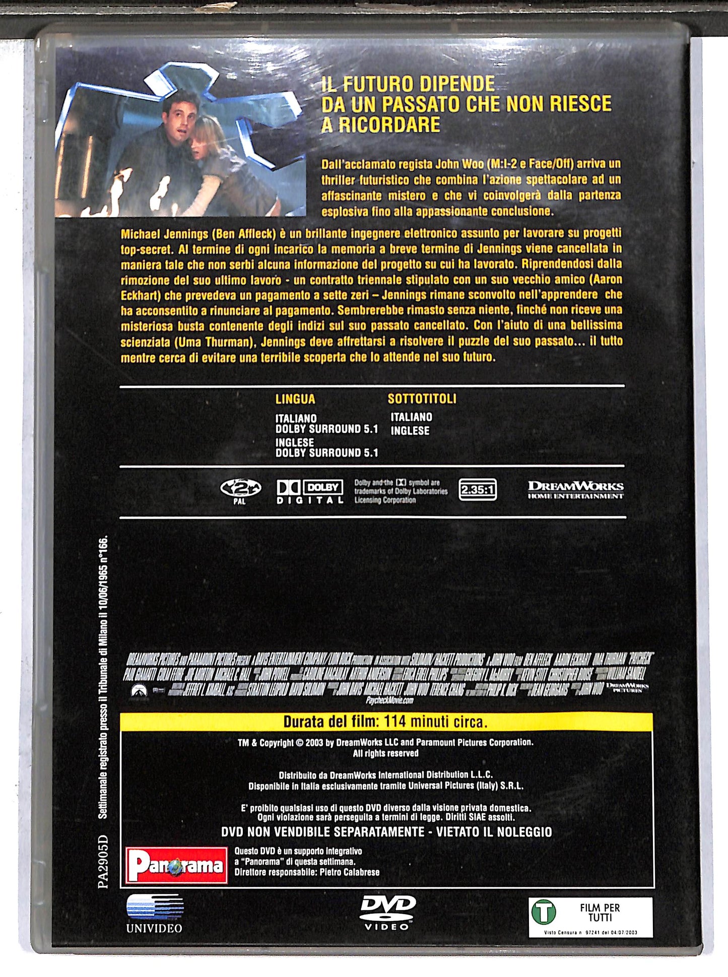 EBOND Paycheck  EDITORIALE DVD D636225