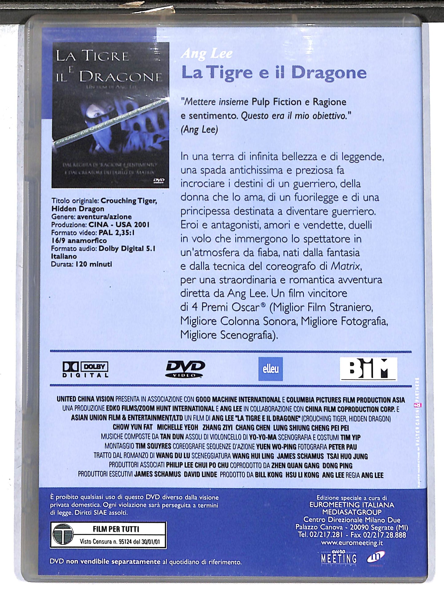 EBOND la tigre e il dragone  EDITORIALE  DVD D636234