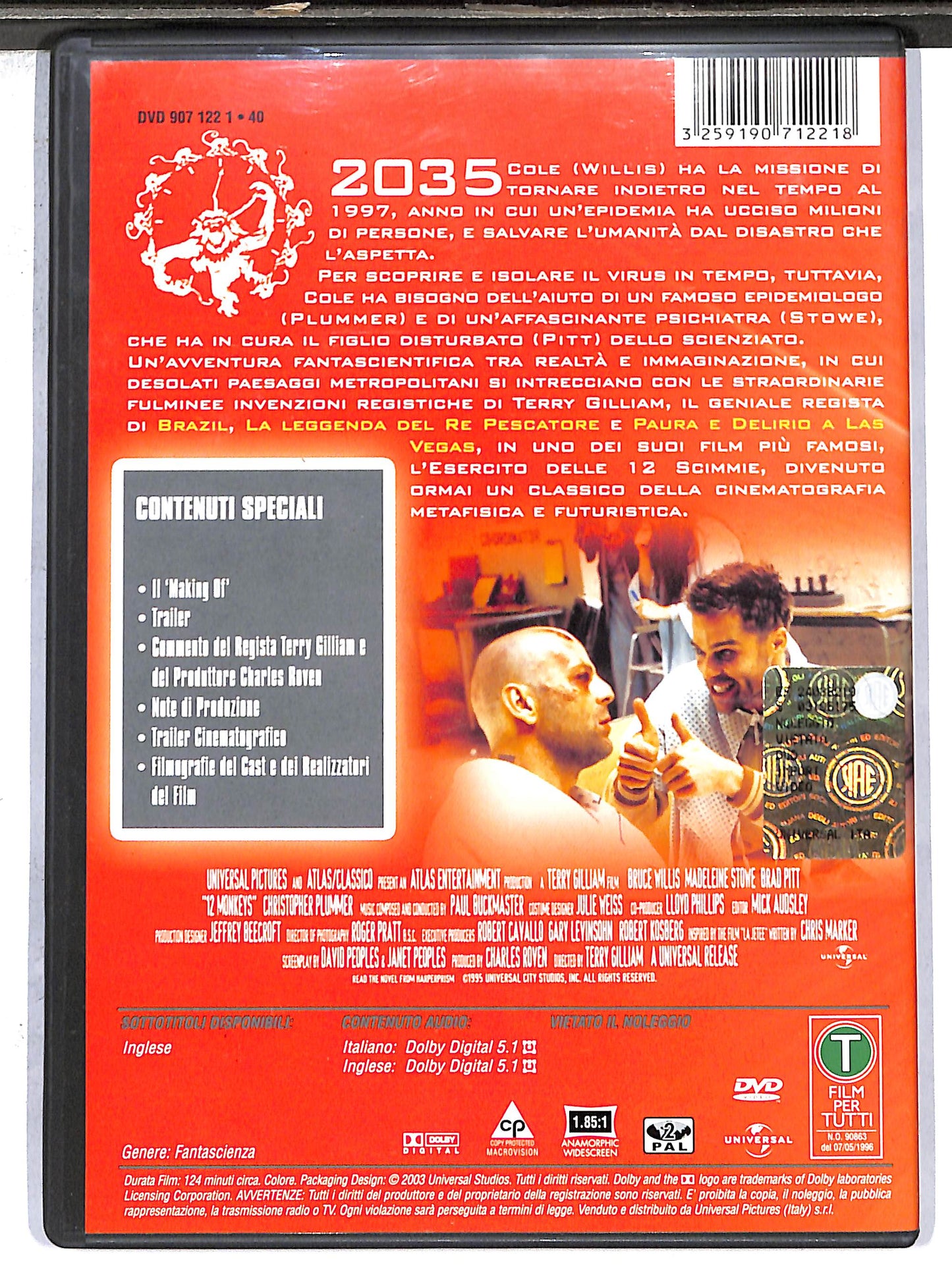 EBOND l'esercito delle 12 scimmie DVD D636247