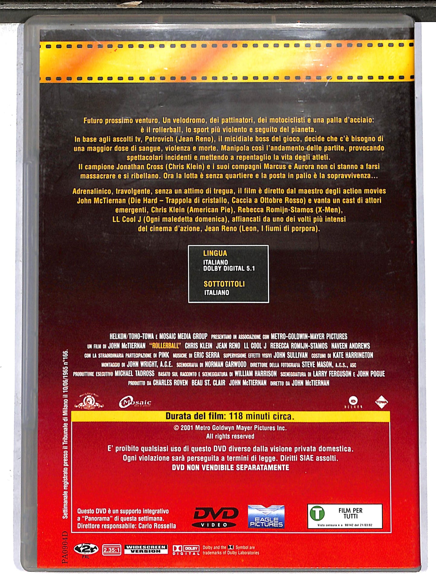 EBOND Rollerball  EDITORIALE DVD D636252