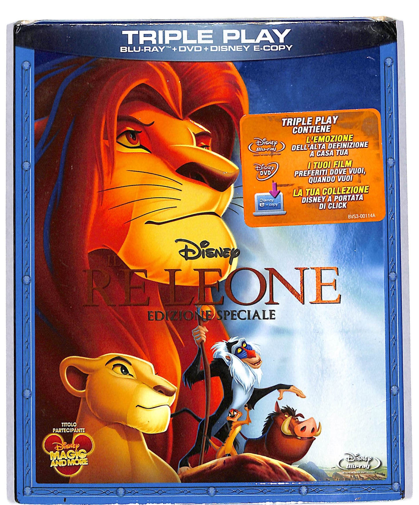 EBOND Il Re Leone BLURAY + DVD + DISNEY E-COPY BLURAY D636324