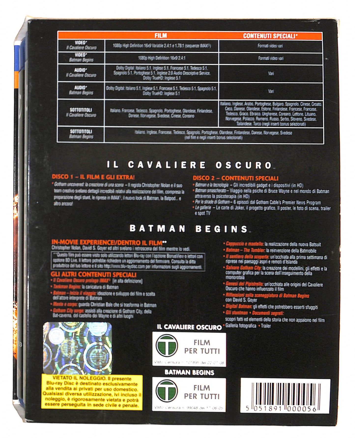 EBOND Batman Begins + Il Cavaliere Oscuro  BLURAY D636331