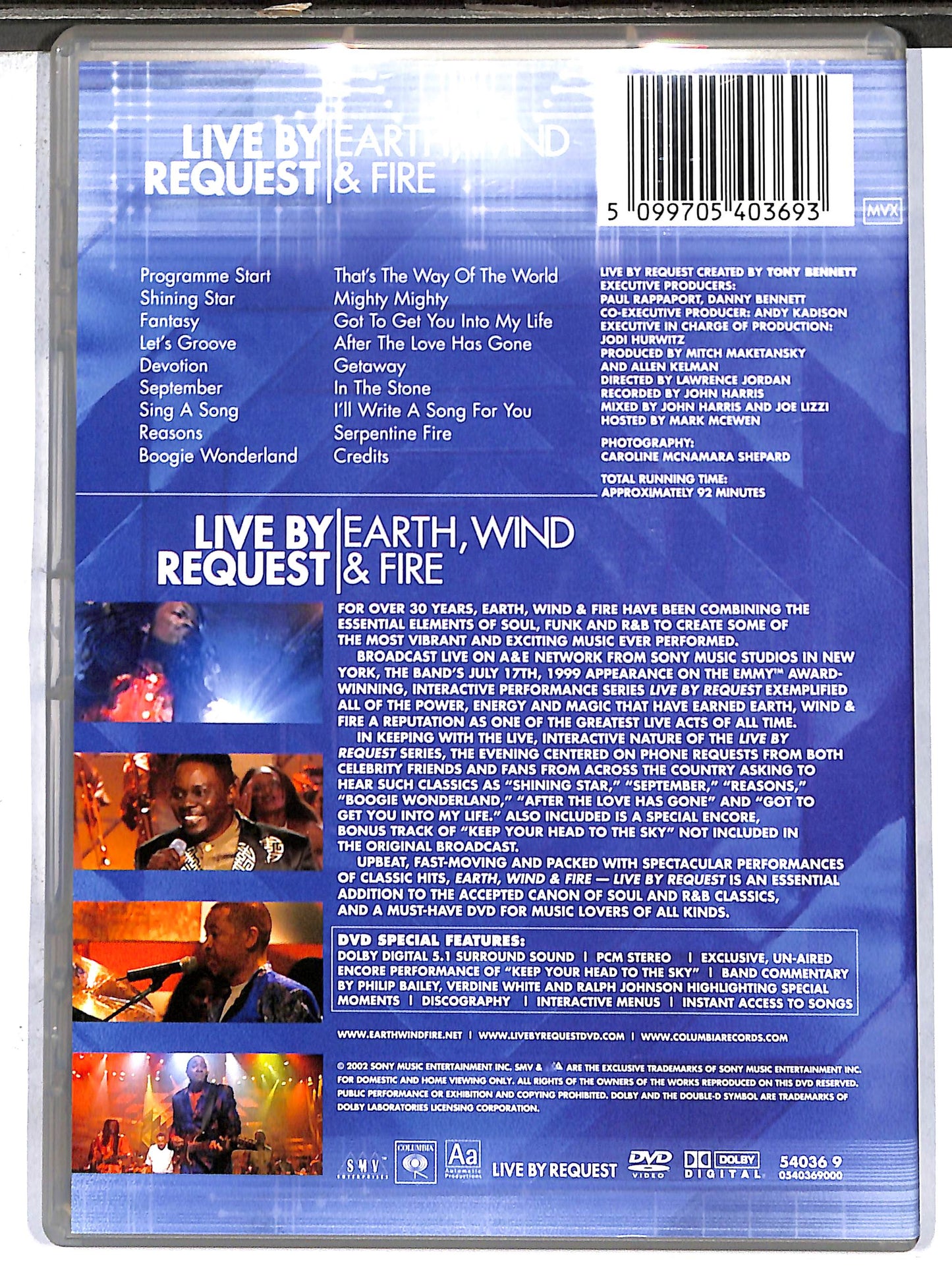 EBOND earth wind e fire - live by request DVD D636401