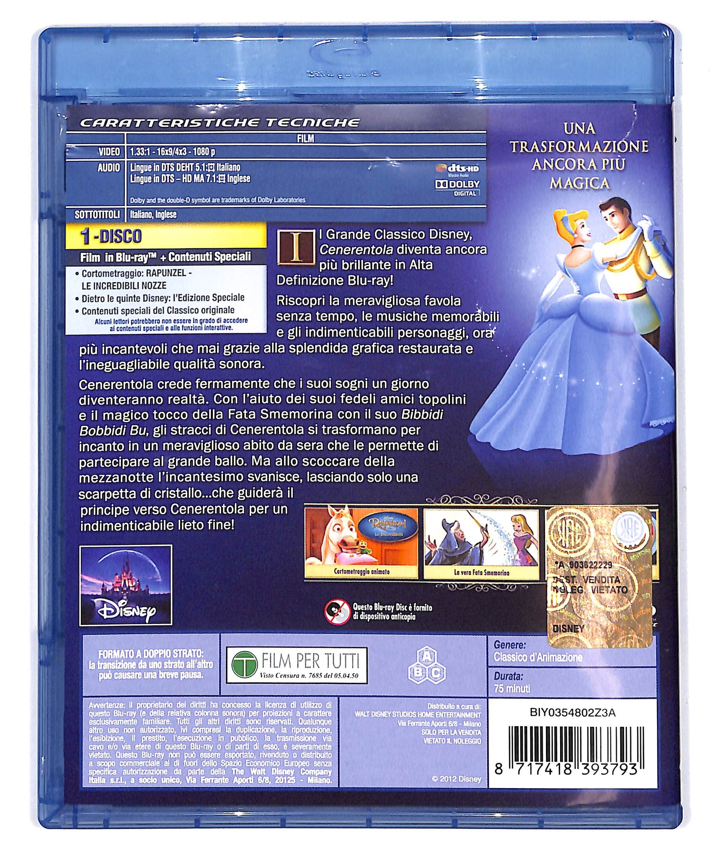 EBOND Cenerentola Edizione Speciale  BLURAY D637024