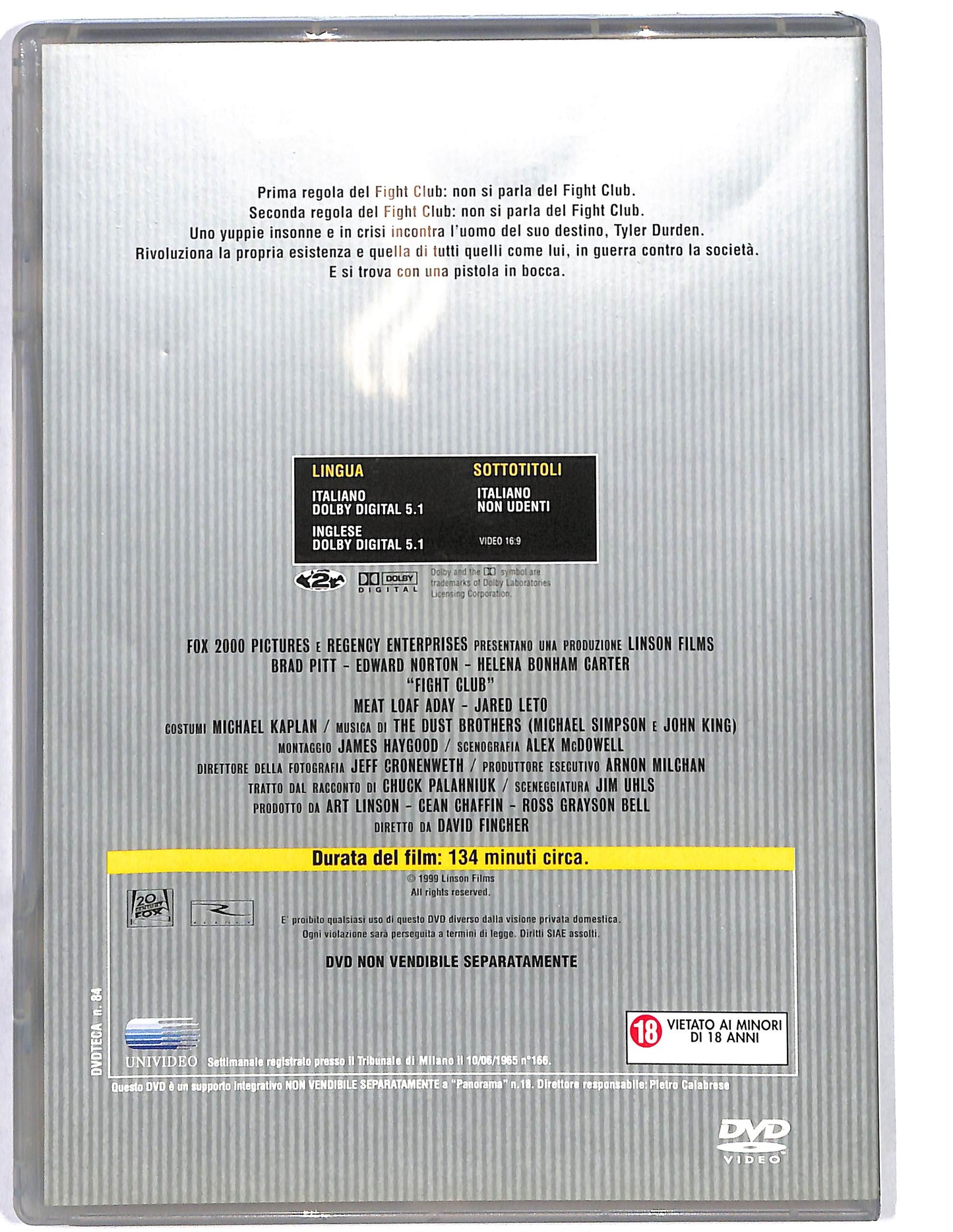 EBOND Fight Club  EDITORIALE  DVD D637641