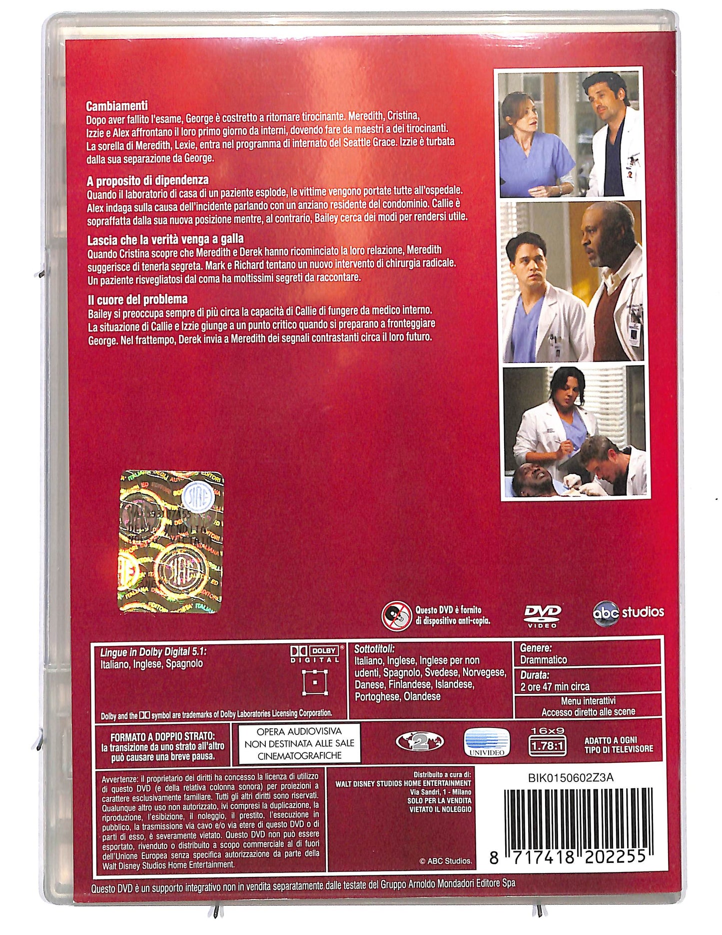 EBOND Grey's Anatomy Quarta serie Disco 1 Ep 1-4 DVD D637719
