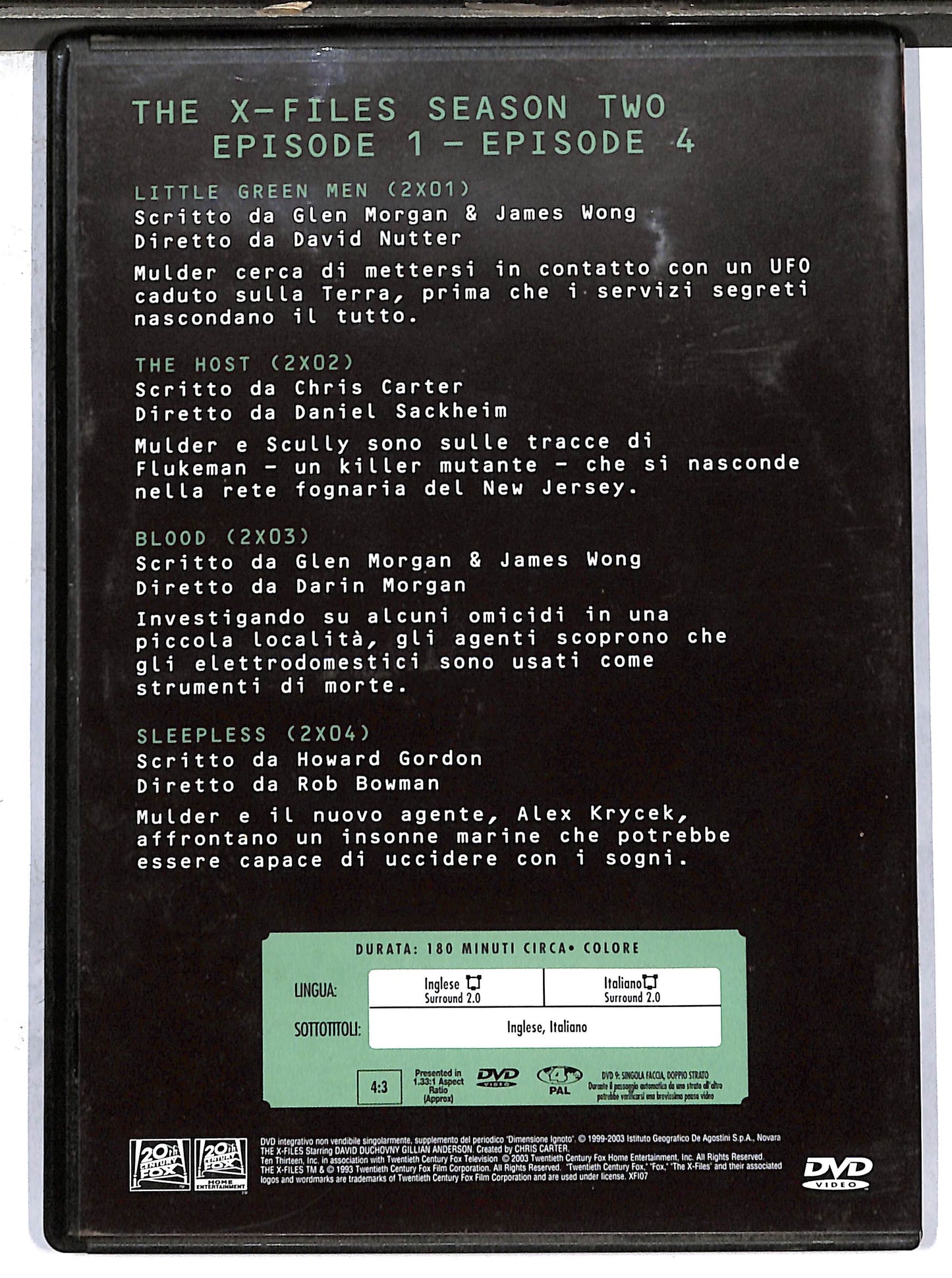 EBOND the x files stagione 2 episode 1 - 4  EDITORIALE DVD D638206