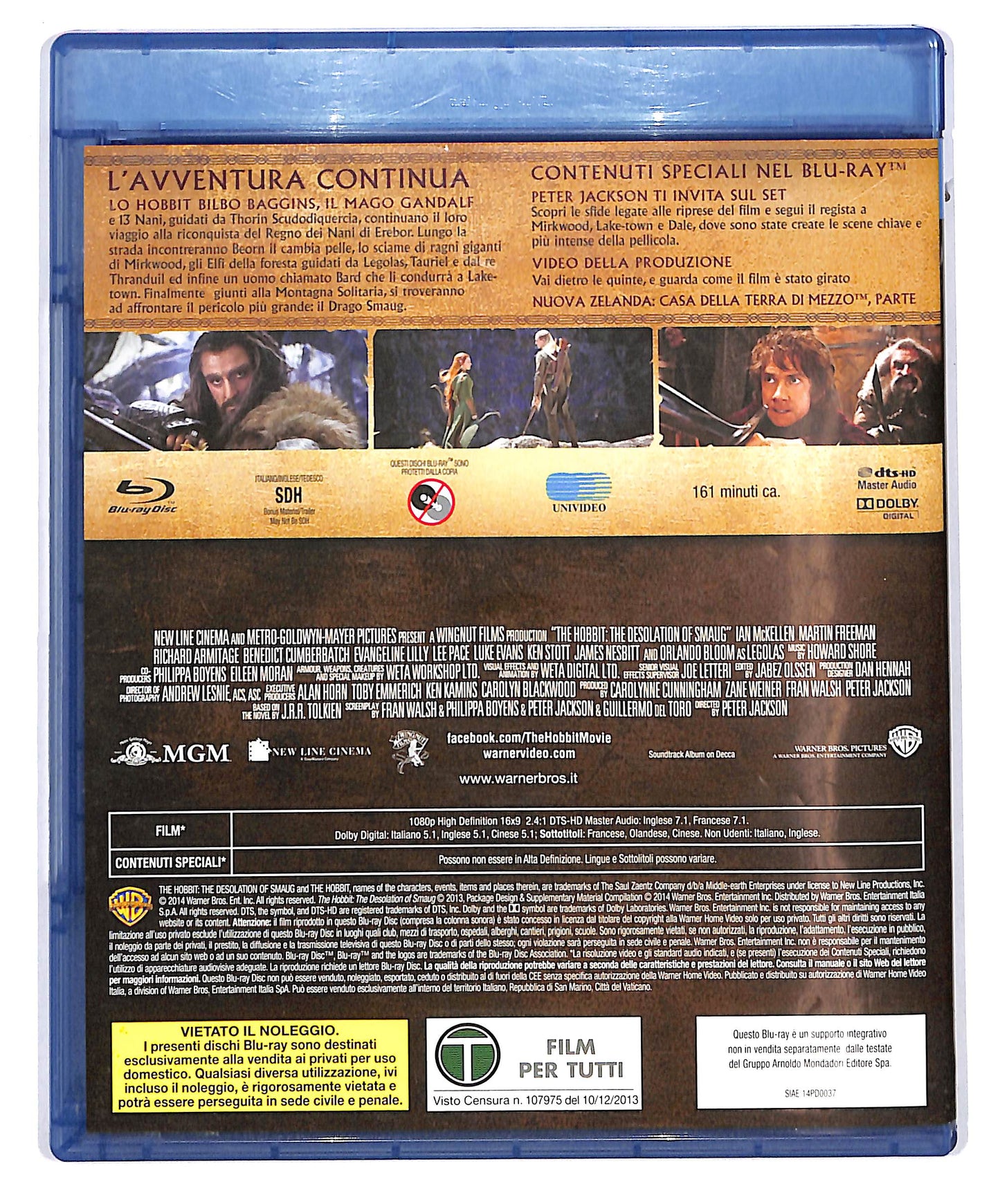 EBOND Lo Hobbit La Desolazione di Smaug  (2 dischi)  EDITORIALE  BLURAY D638532