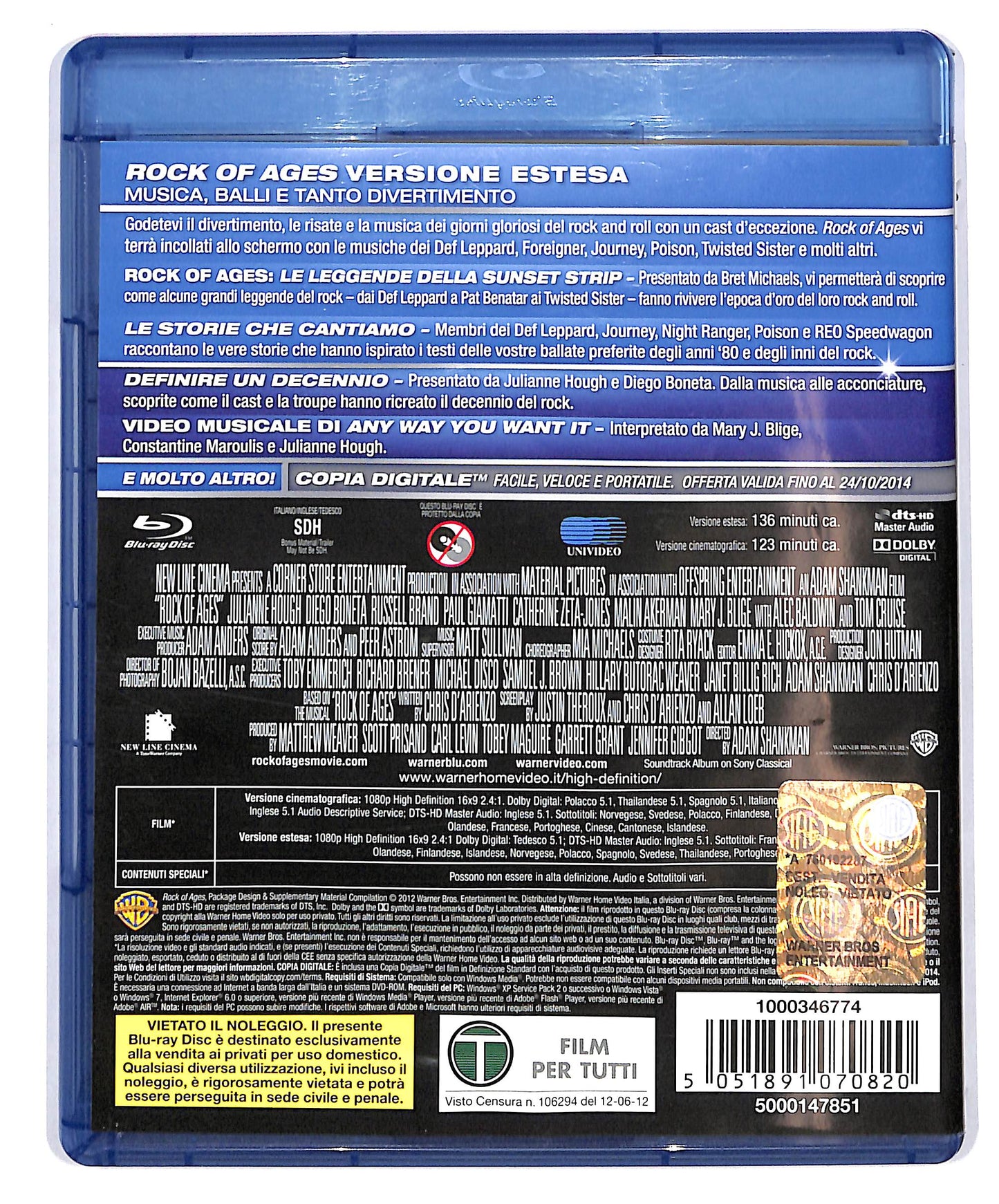 EBOND Rock Of Ages + Copia Digitale BLURAY D638543