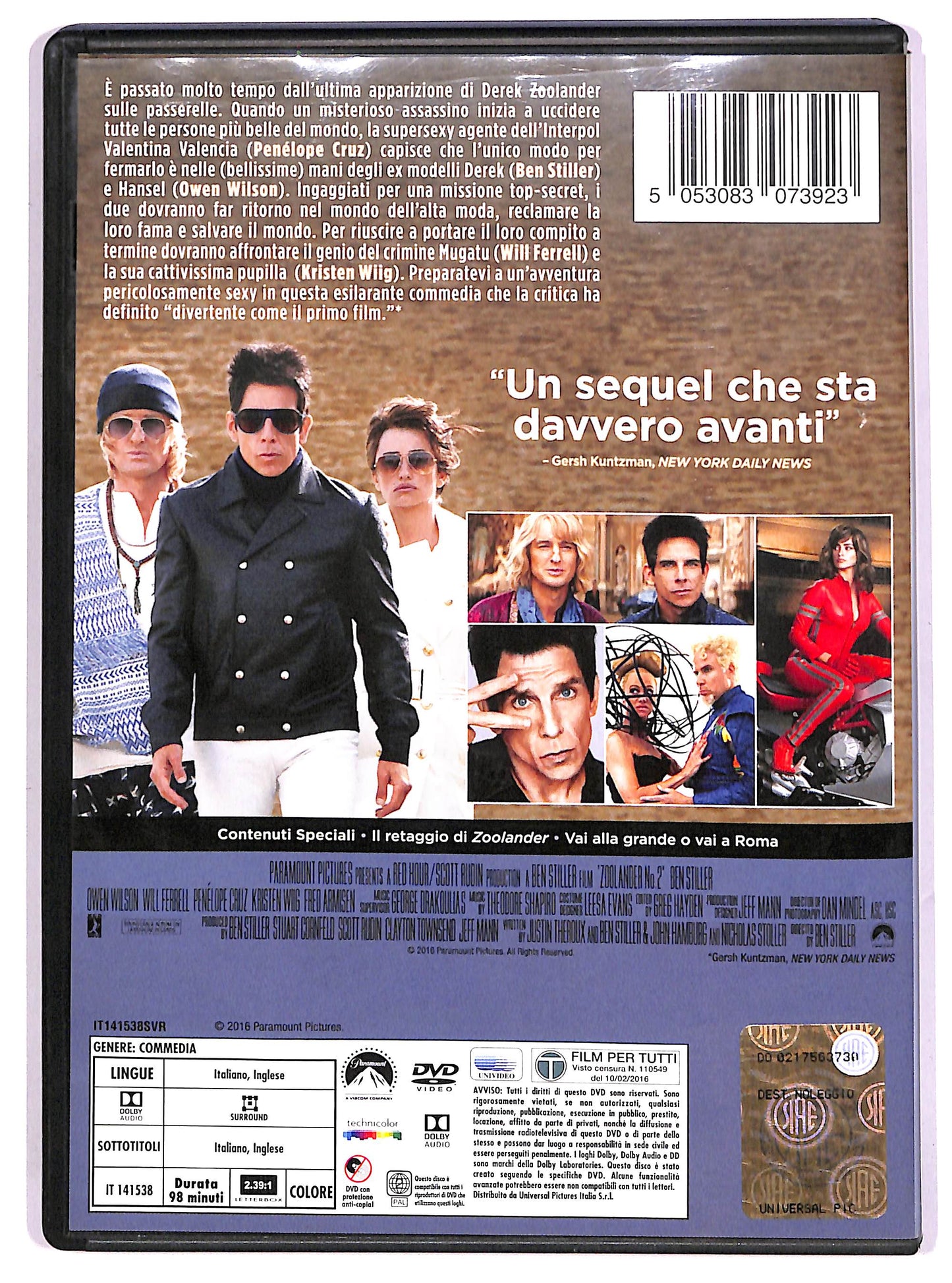 EBOND Zoolander 2 NOLEGGIO DVD D638958