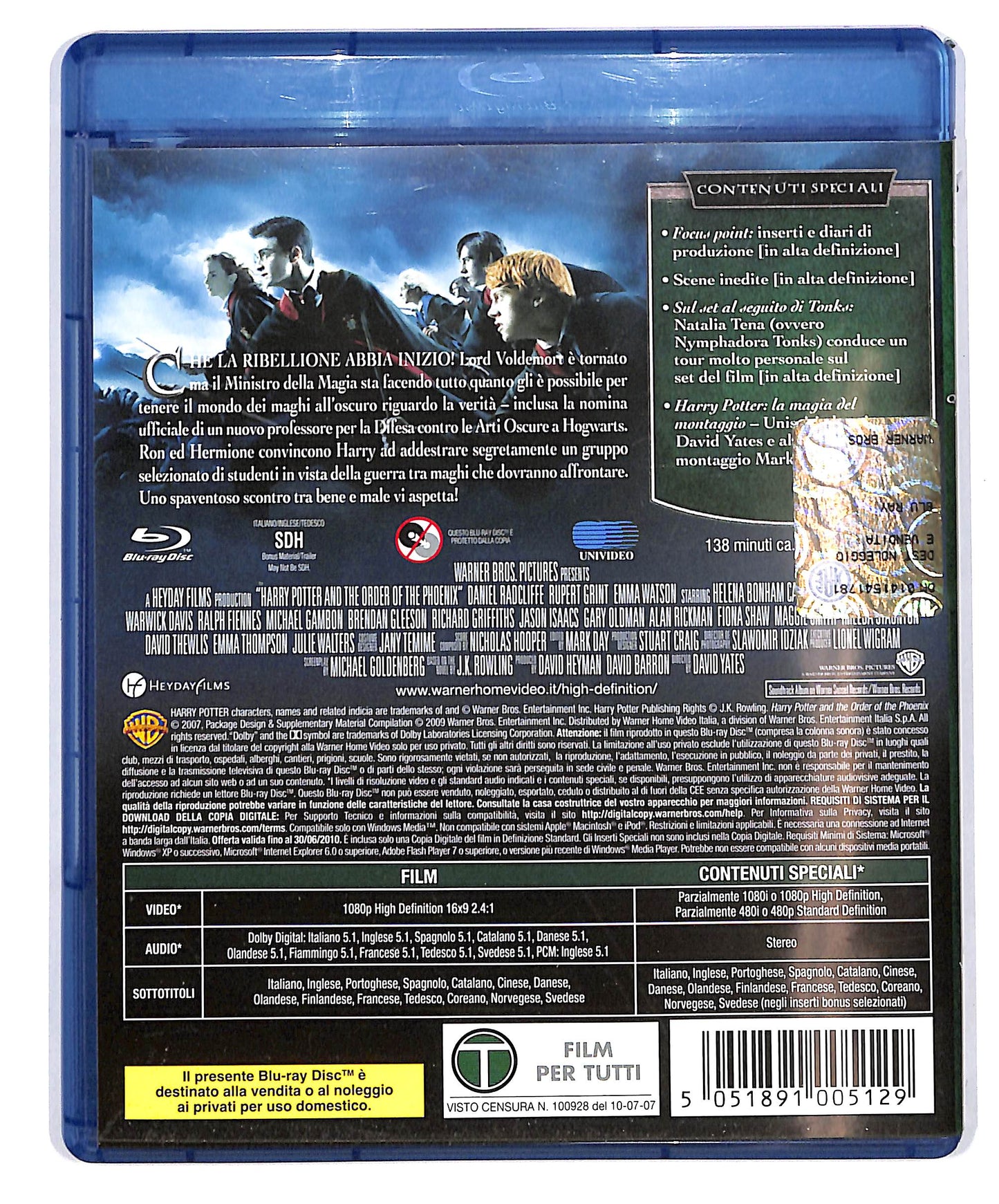 EBOND Harry Potter e l'ordine della Fenice  BLURAY D639476