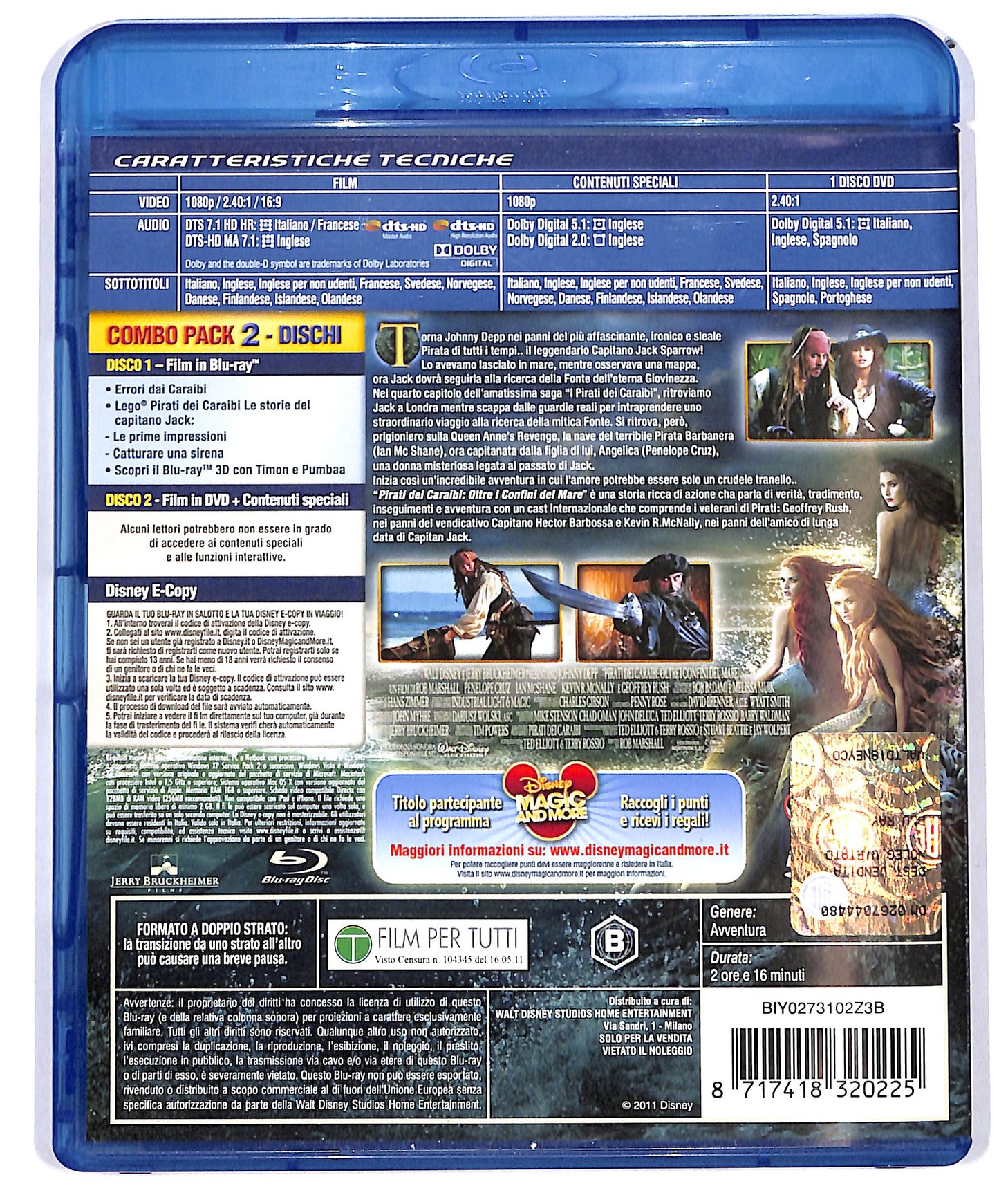 EBOND Pirati dei Caraibi Oltre i confini del mare BLURAY + DVD + E-COPY BLURAY D639618