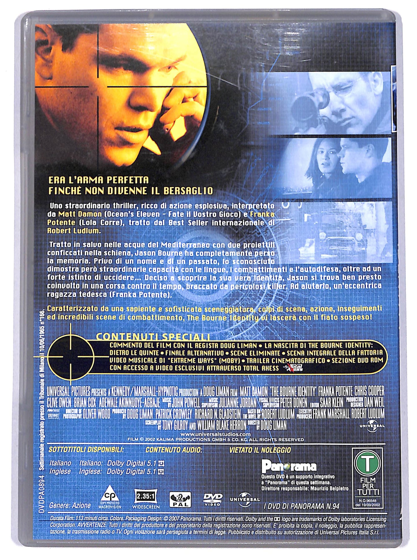 EBOND The Bourne Identity  EDITORIALE DVD D639739