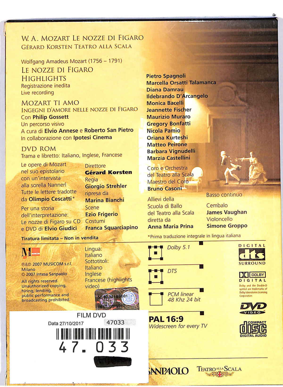 EBOND W.A Mozart Le nozze di Figaro  EDITORIALE DVD D639848