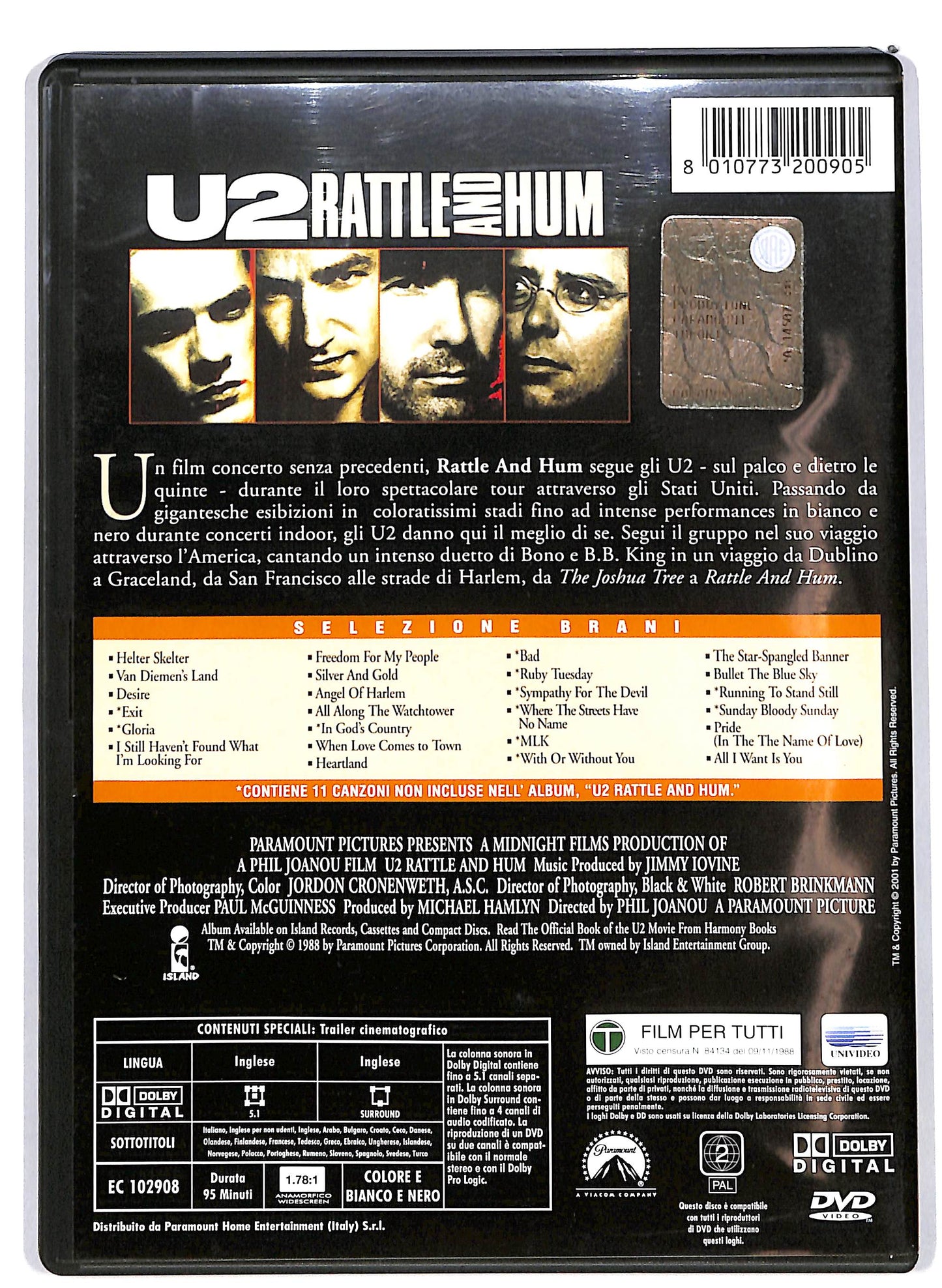 EBOND U2 – Rattle And Hum (Widescreen Collection) DVD D639858