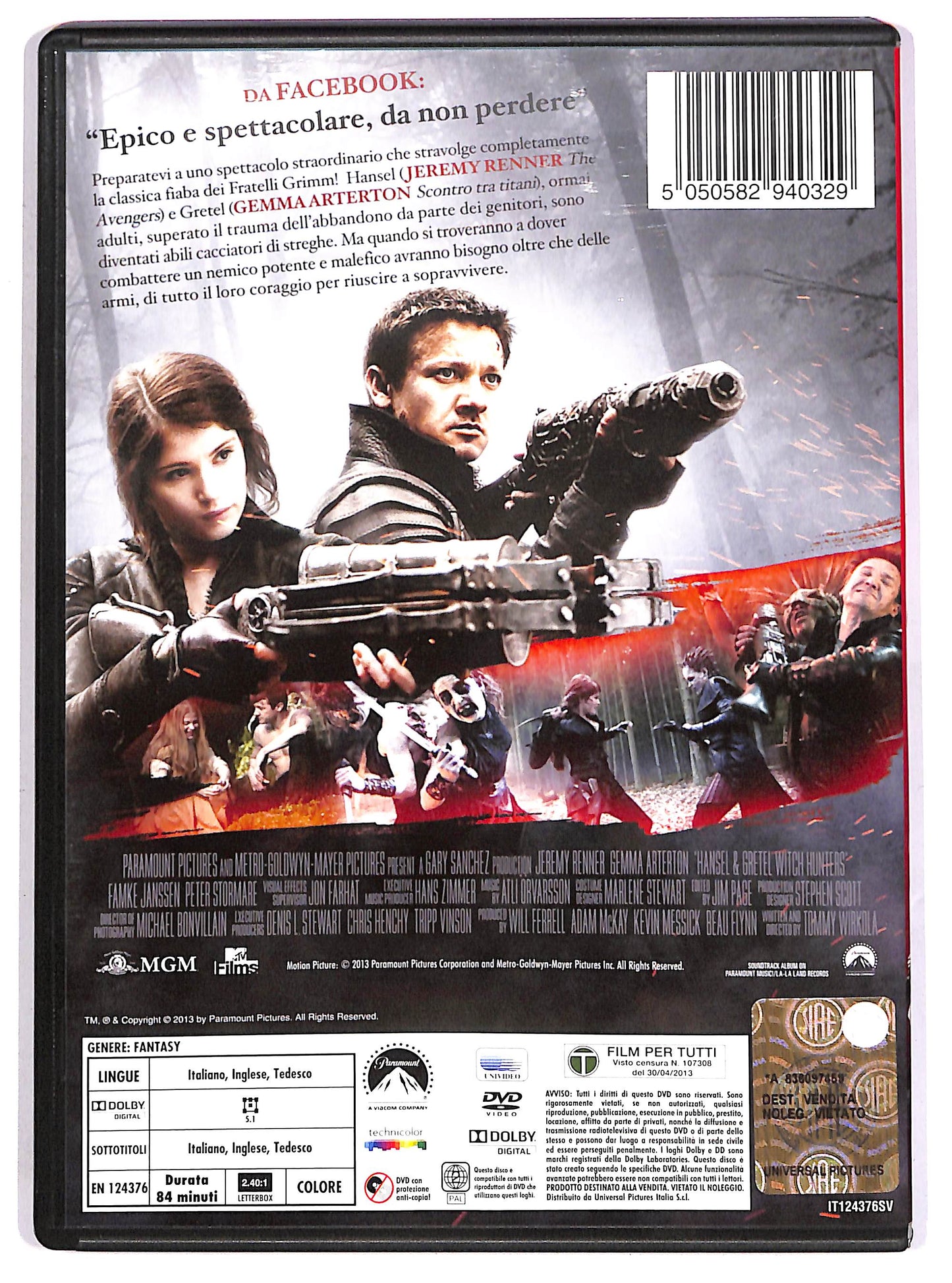 EBOND Hansel & Gretel - Cacciatori di streghe DVD D640358