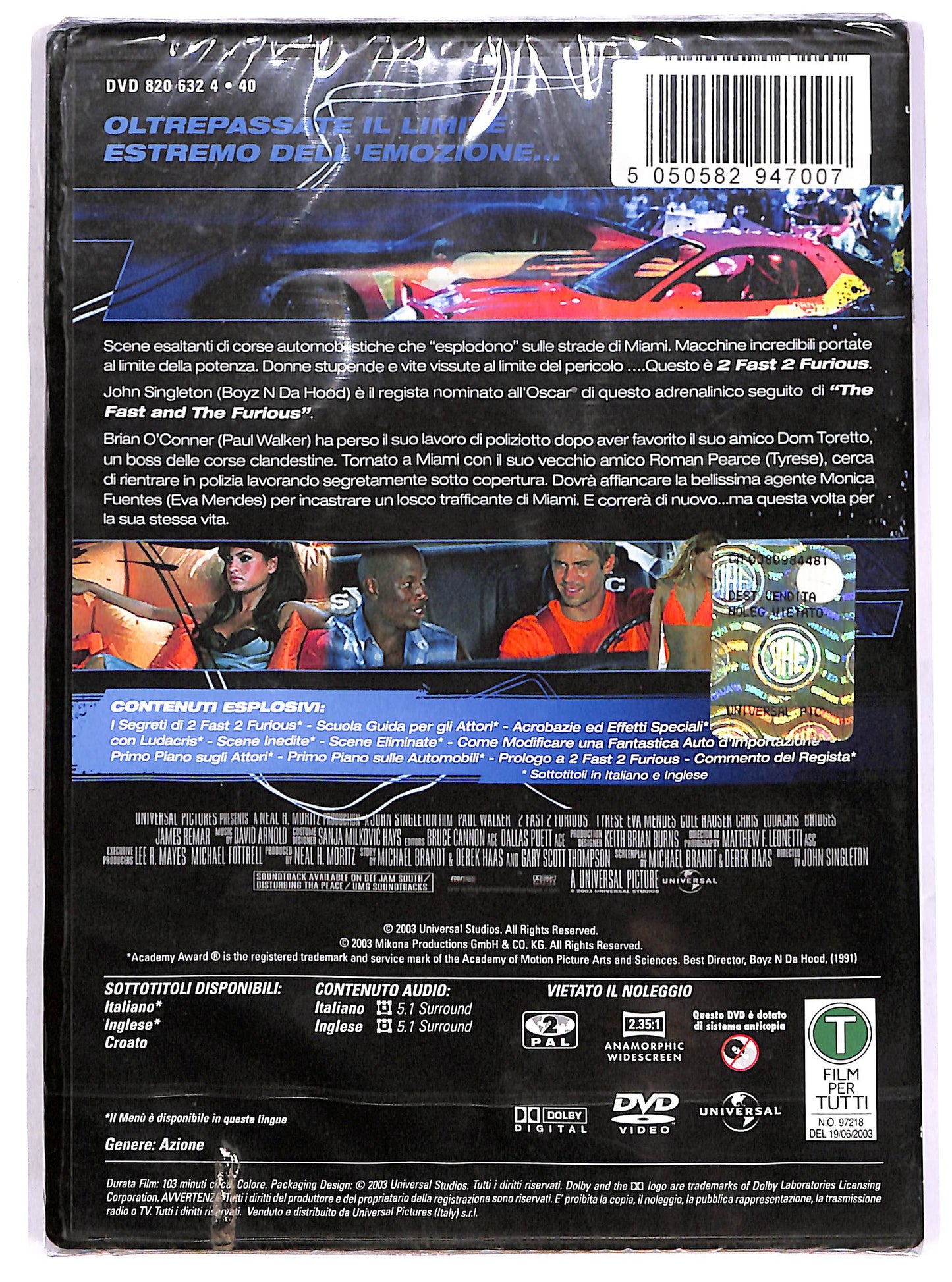 EBOND 2 Fast 2 Furious DVD D640560
