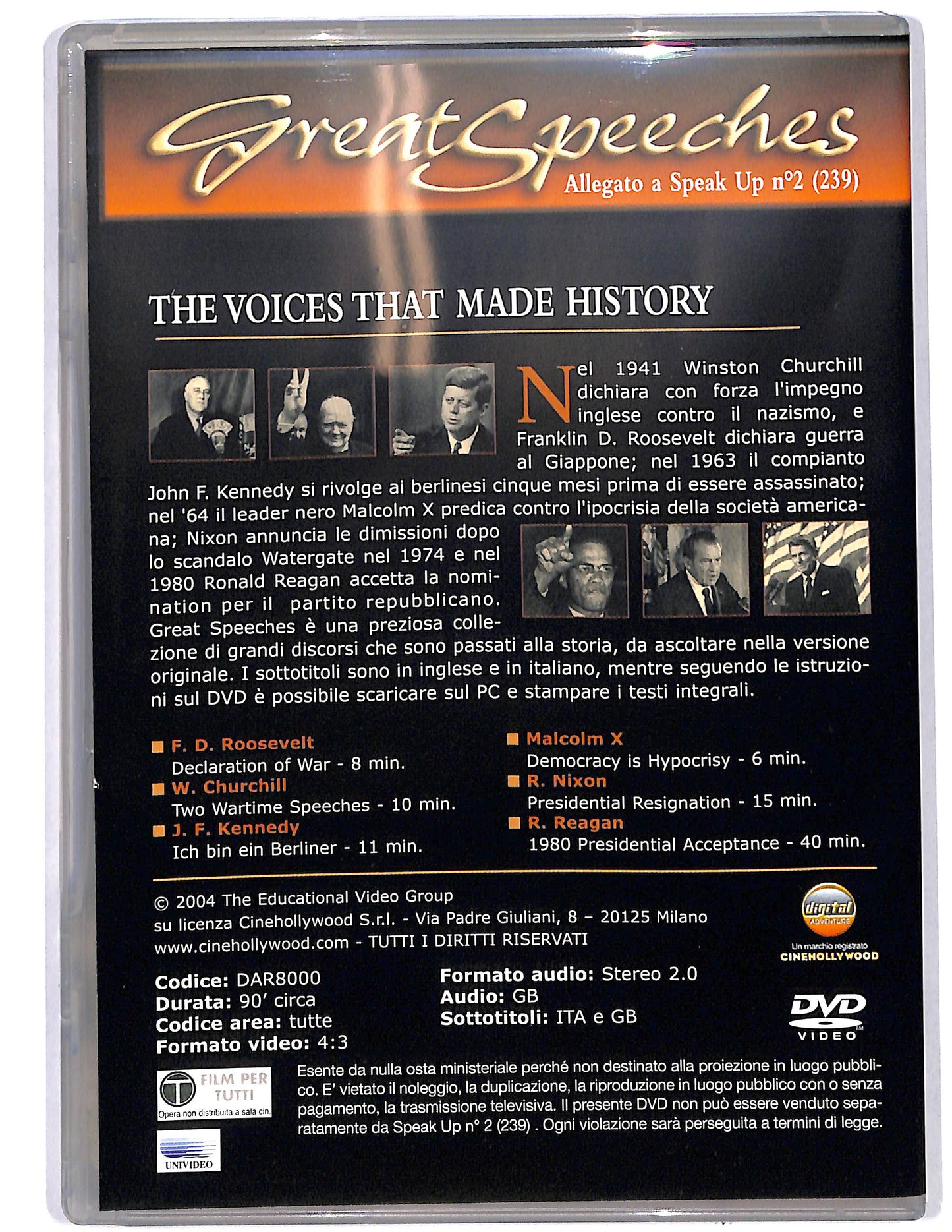 EBOND The voices That made history  EDITORIALE  DVD D641044